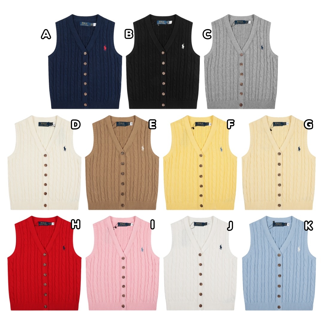 Polo Ralph Lauren 小馬刺繡V領針織開衫背心