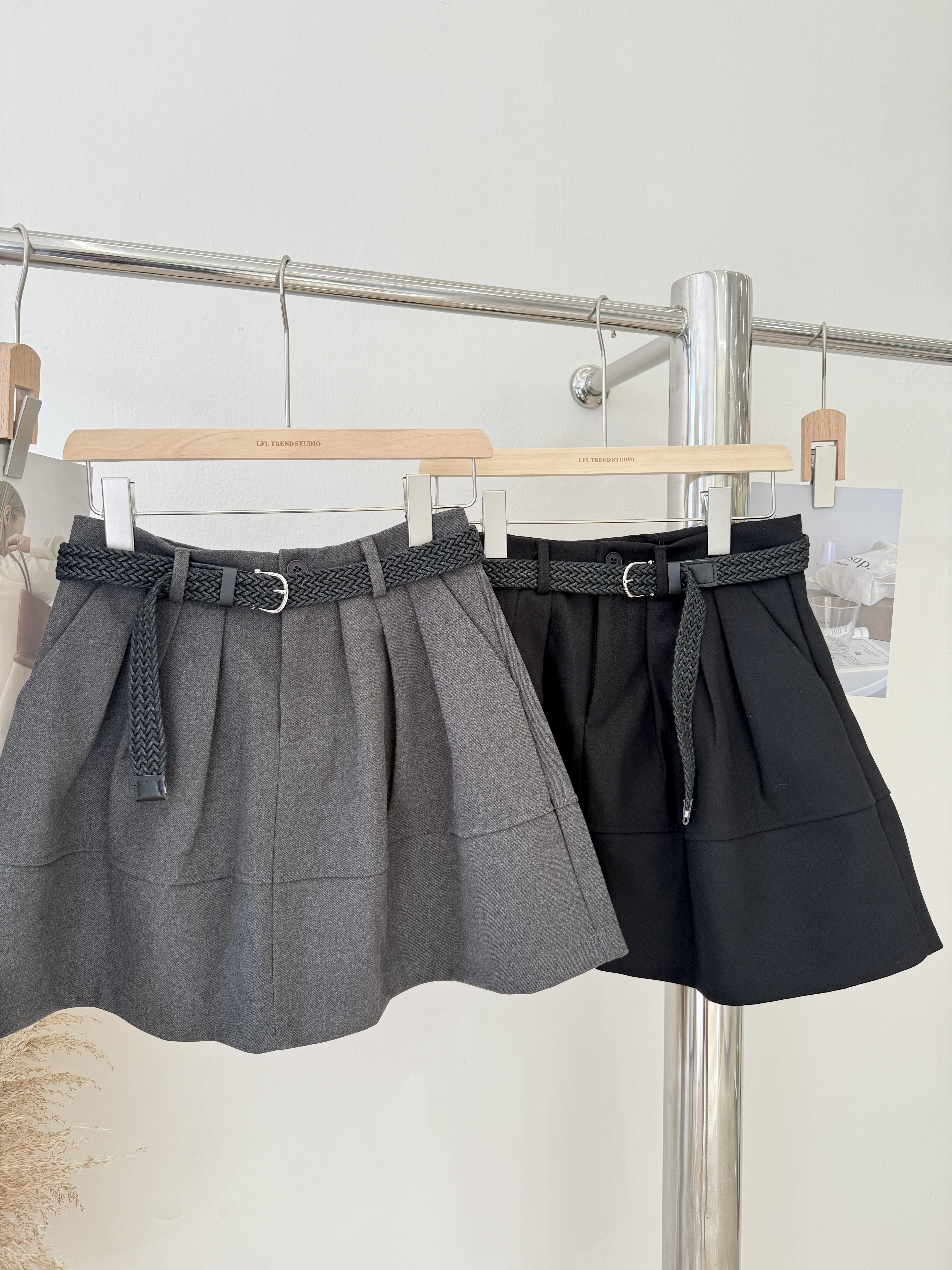 6890 爆款百搭高腰A字裙