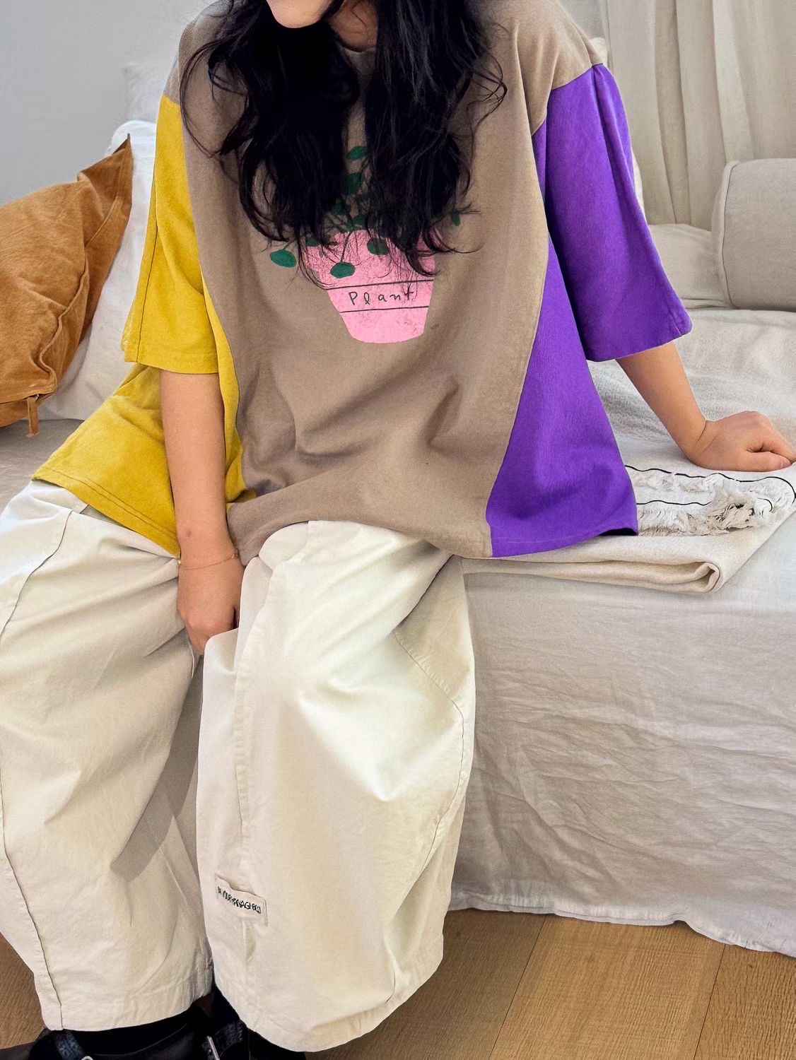 YA OX 3 colors tone plant tee