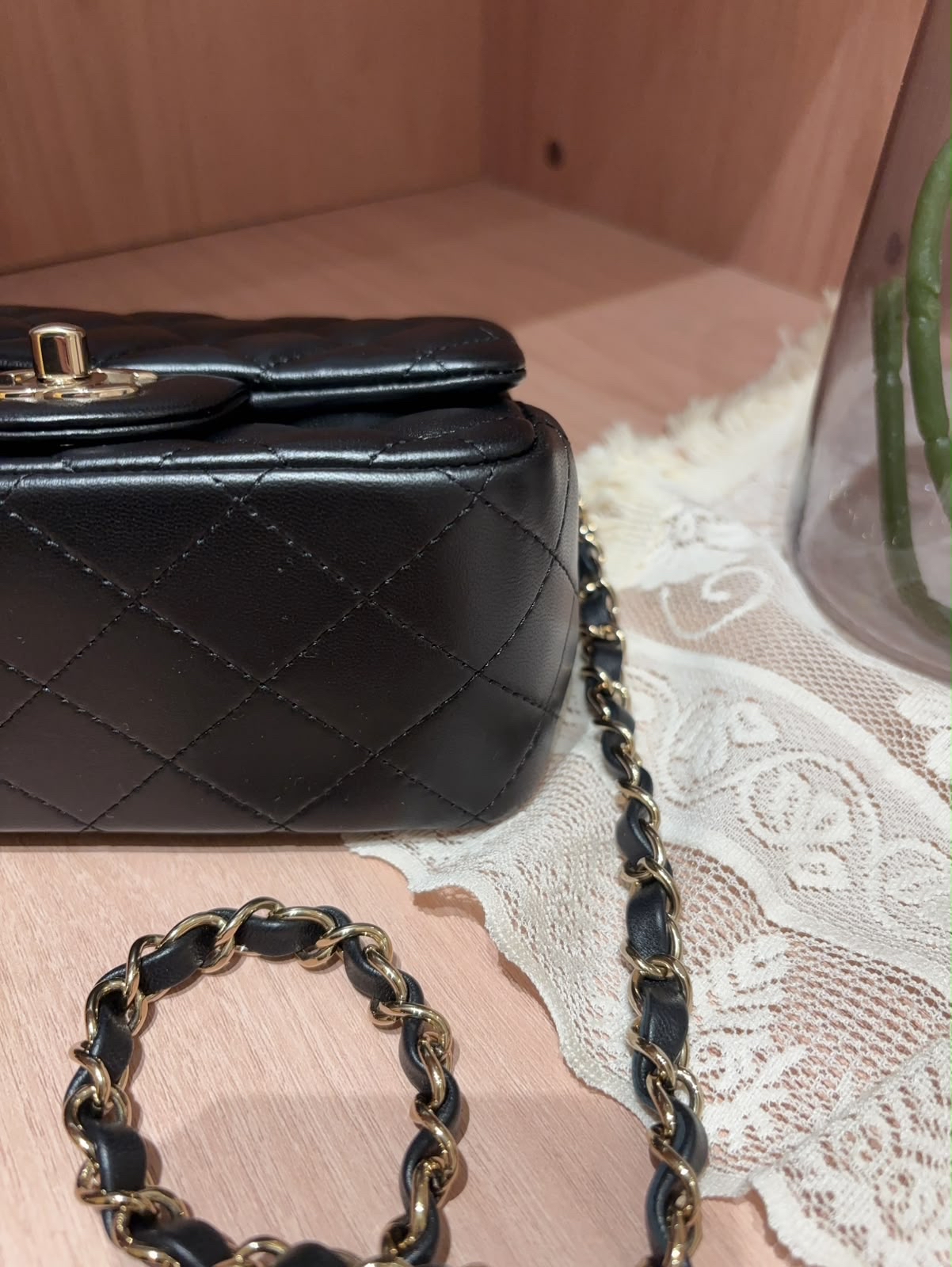 CHANEL mini flap classic flap 17cm Gold CF17 A35200 ,100%Authentic,98%new ✅晶片✅塵袋✅盒 