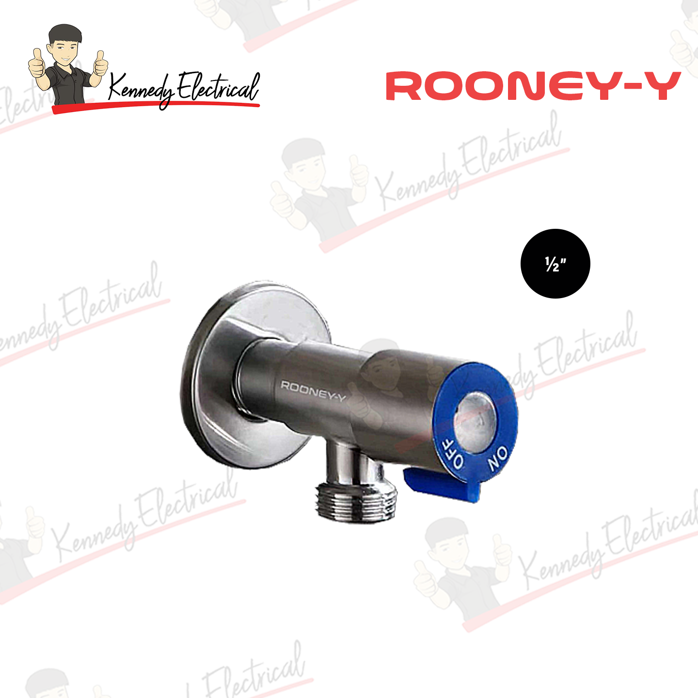 Rooney-Y 1/2" Stainless Steel Angle Valve R1-84B