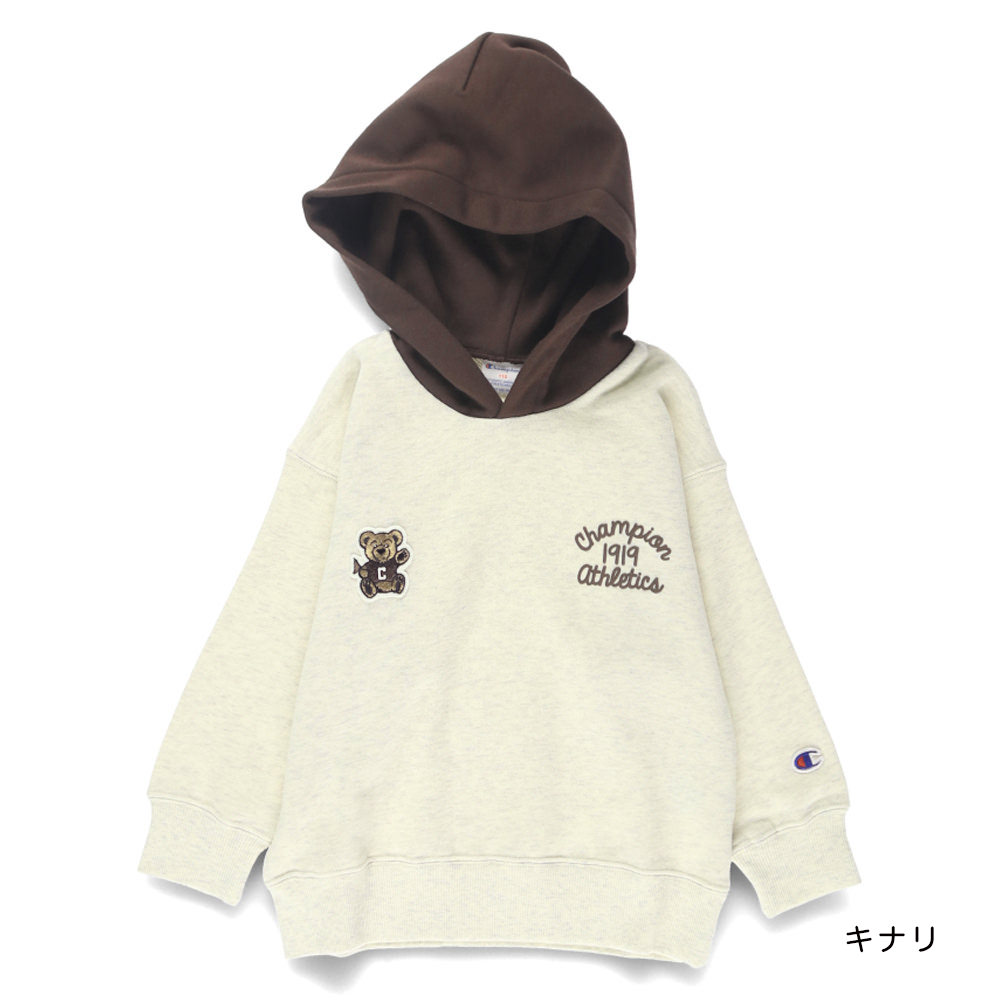 🆕【⭐訂購⭐】 🌀#Champion 小熊刺繡貼布 特別版 撞色連帽衛衣［2款選］🌀[ELIA-0103][261014]