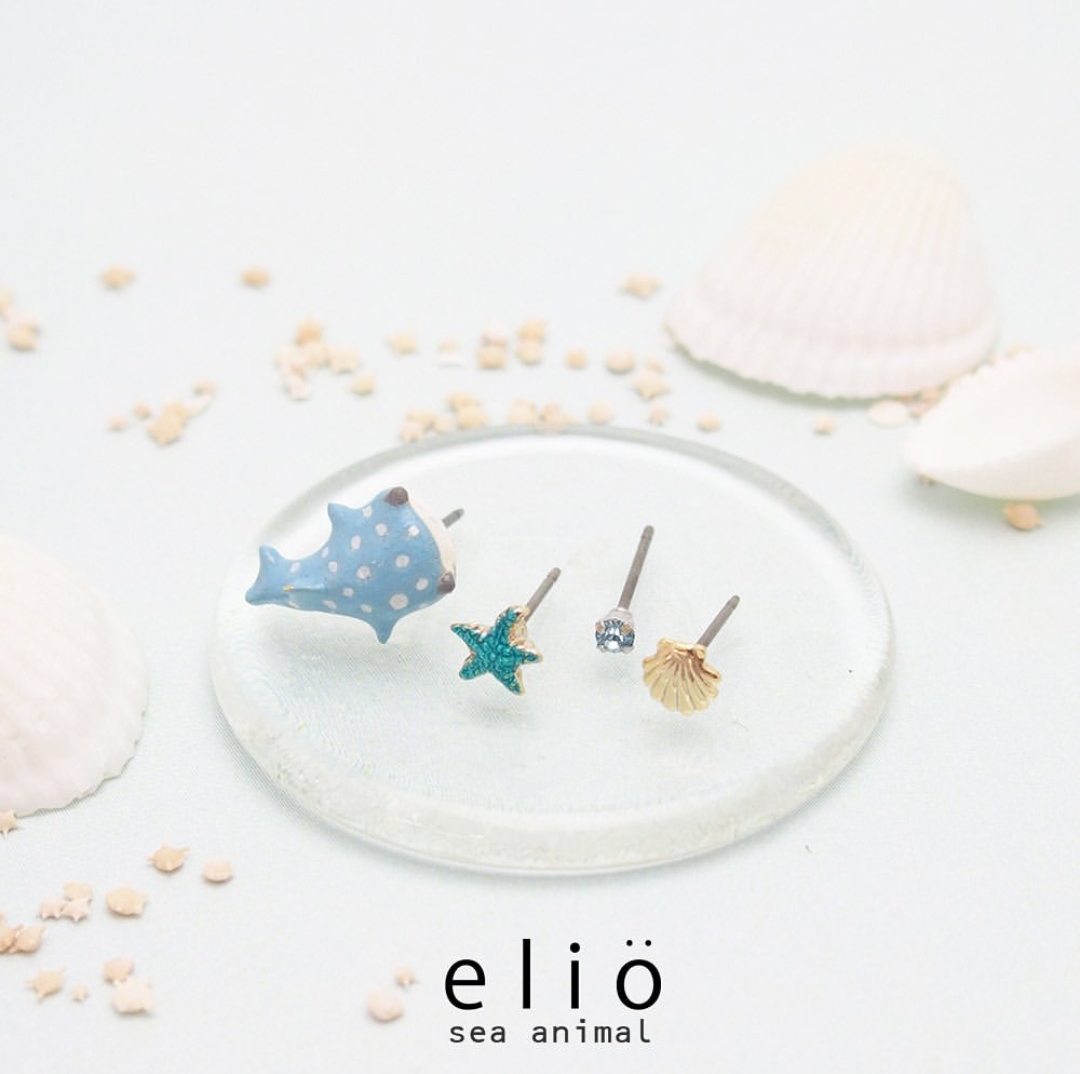 Elio鯨鯊耳環