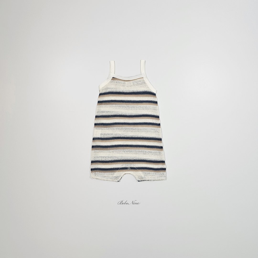 ☀️預訂 韓國直送☀️🇰🇷Bebenine兩色撞色條紋吊帶連身服