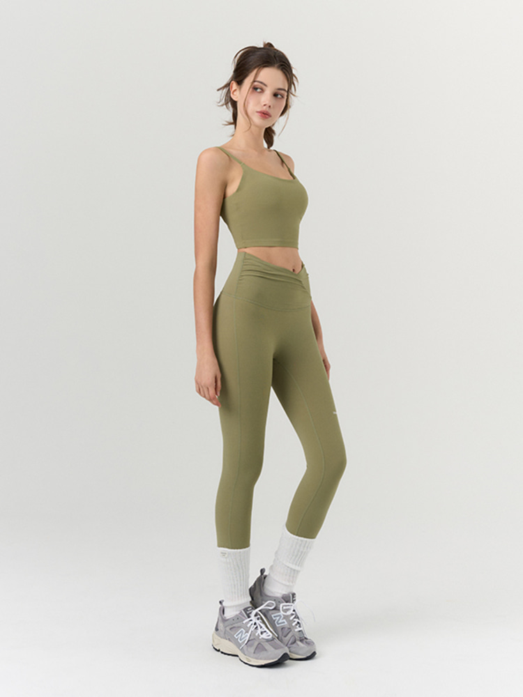 【V Shape 摺摺‧勁受歡迎】PT467 El-flex Cross Shirring Leggings by Grandeline 13色
