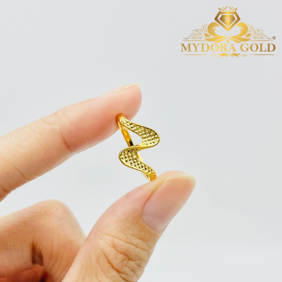 MYDORA Cincin Ombak Rindu Pahat (5G) l EMAS 916/22K