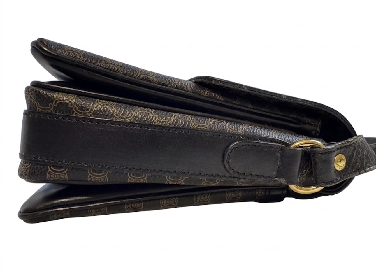 Celine Black Macadam Shoulder Bag