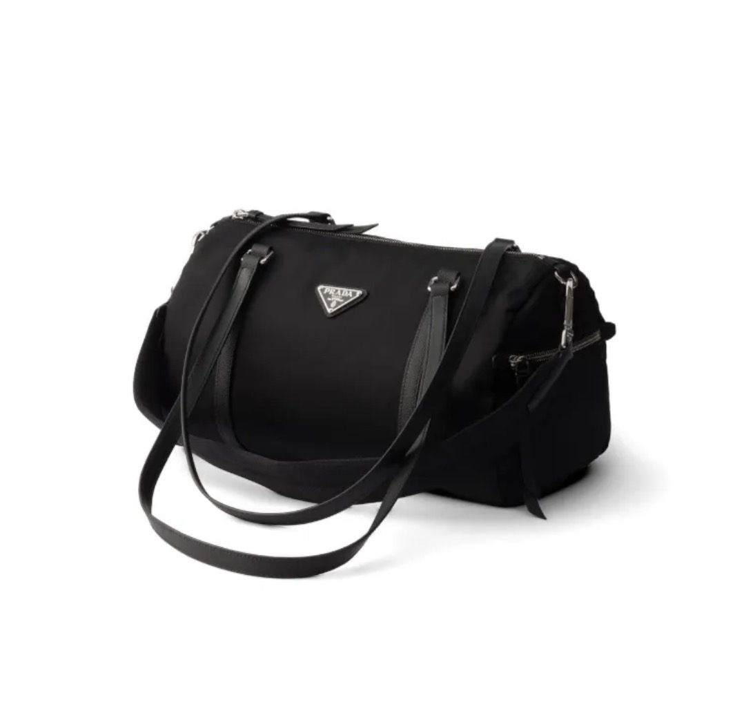Prada large Re-Nylon and Saffiano leather duffel bag