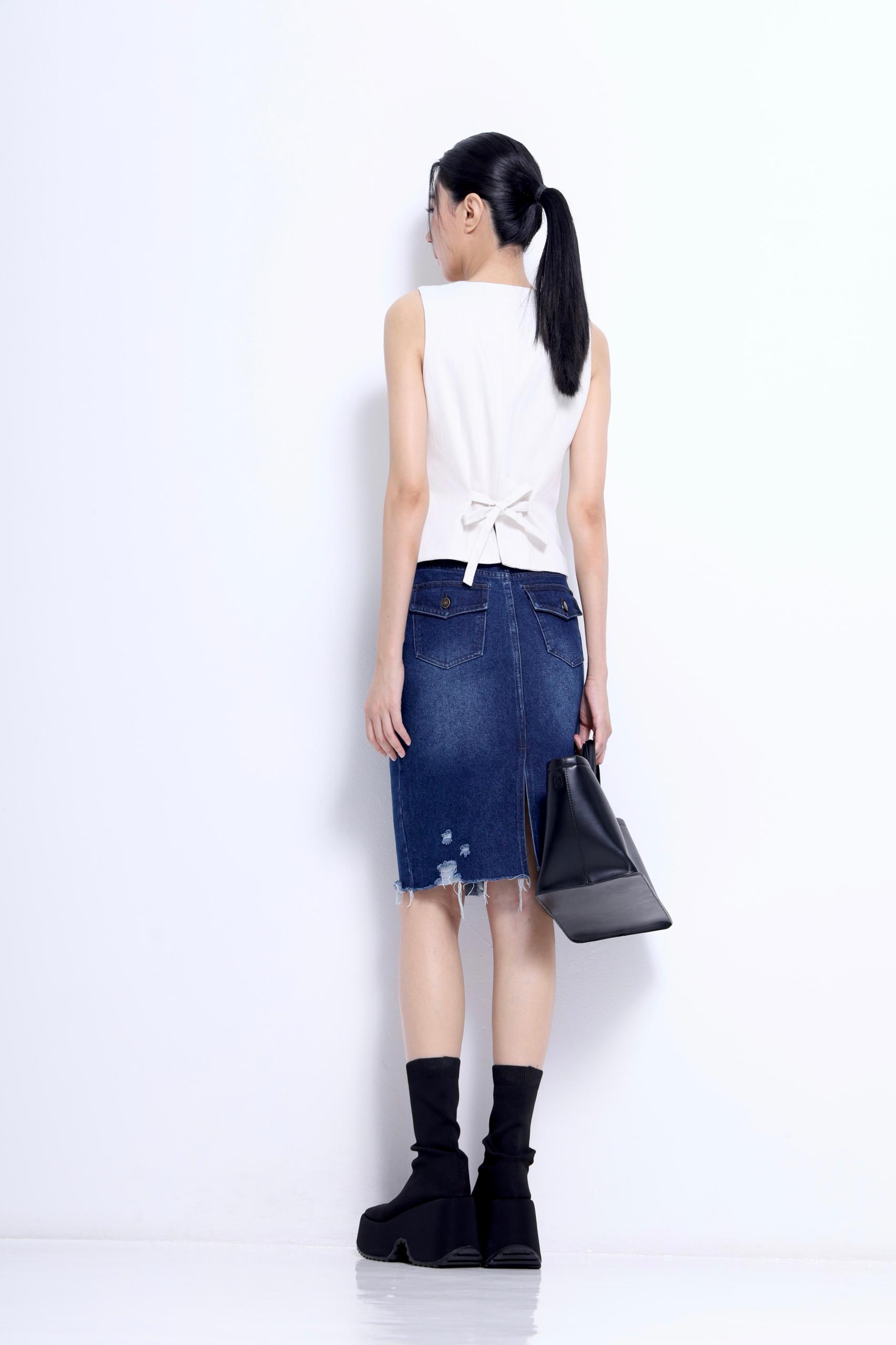 CB2728 MIXTURE FABRIC RUGGED VEST TOP