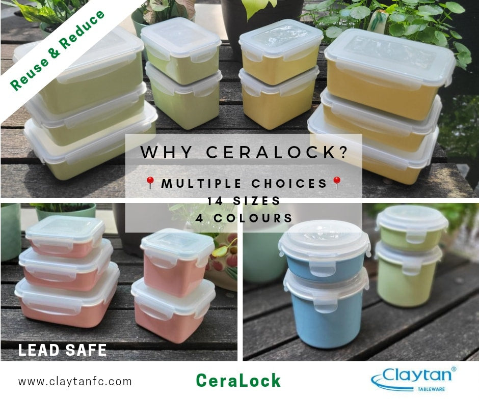 CERALOCK TMJ22 Ceramic Food Container - Rectangular 1200ML