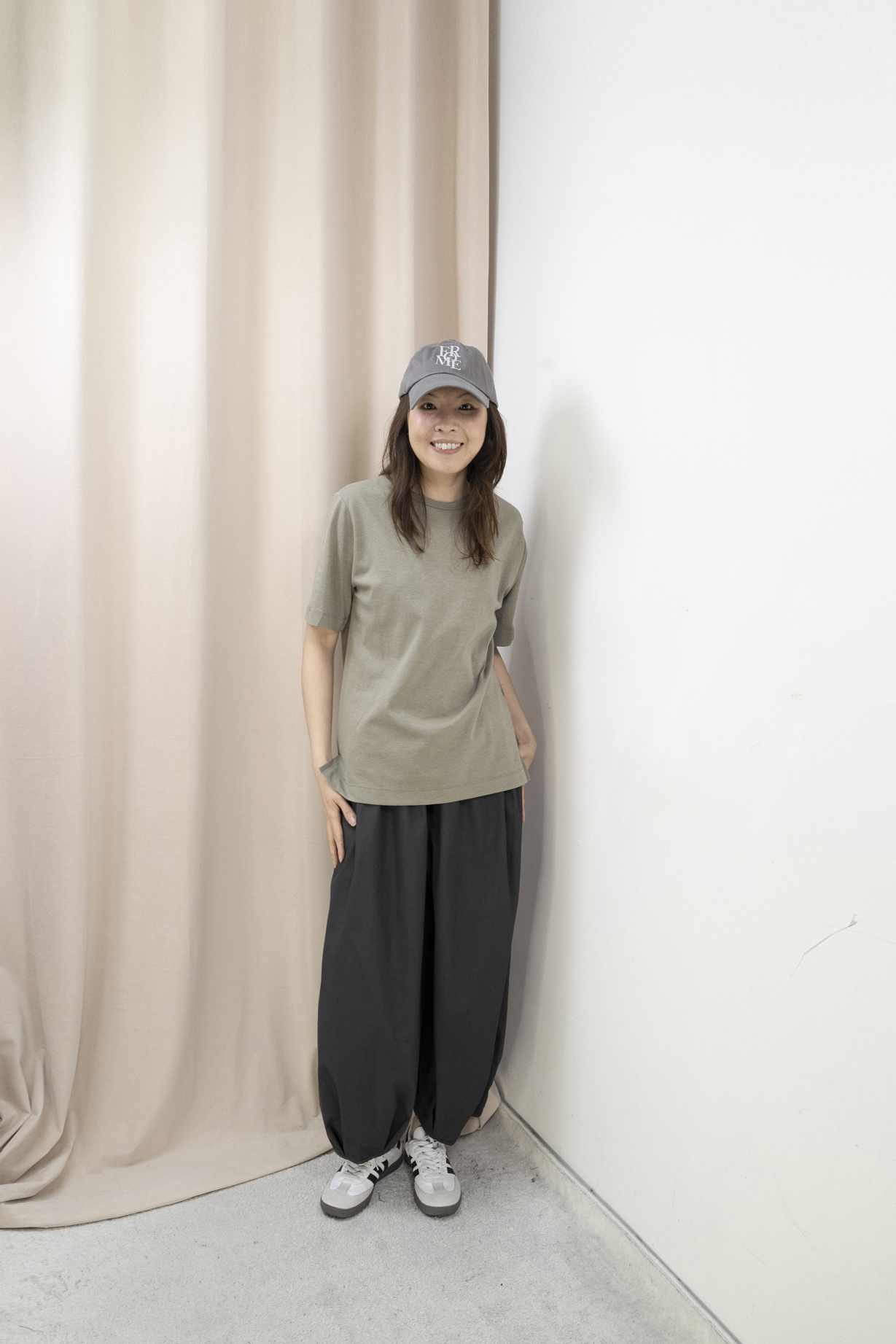 高質布紋理Top（綠色）