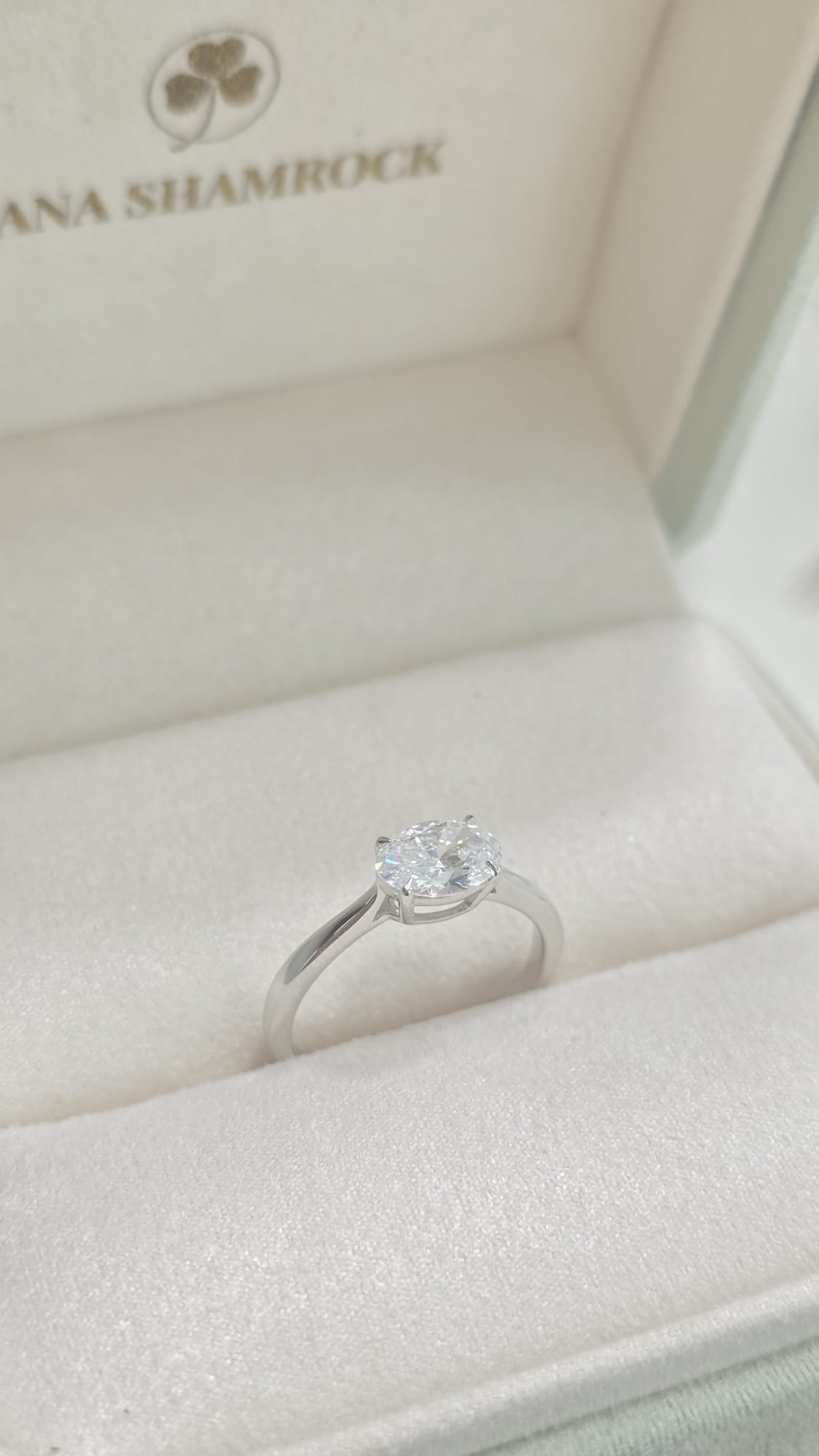 18K白培育鑽石戒指 D1.0ct W2.65g S15#