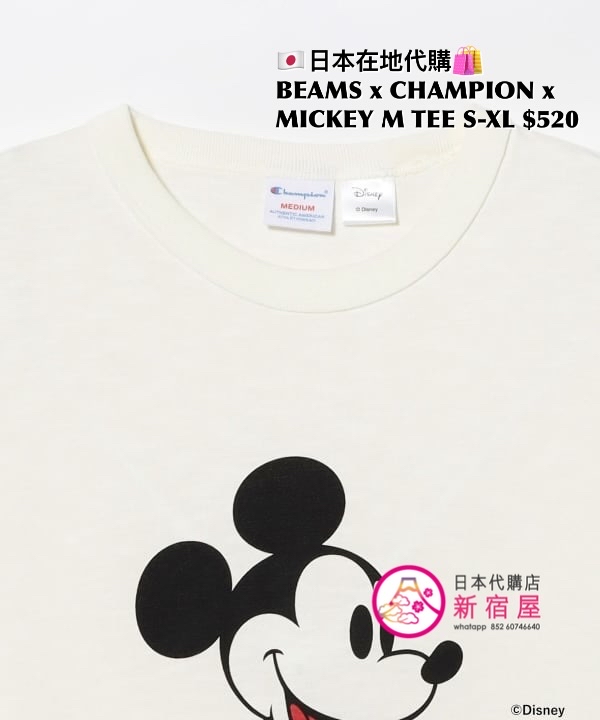 BEAMS x CHAMPION x MICKEY MOUSE T-SHIRT