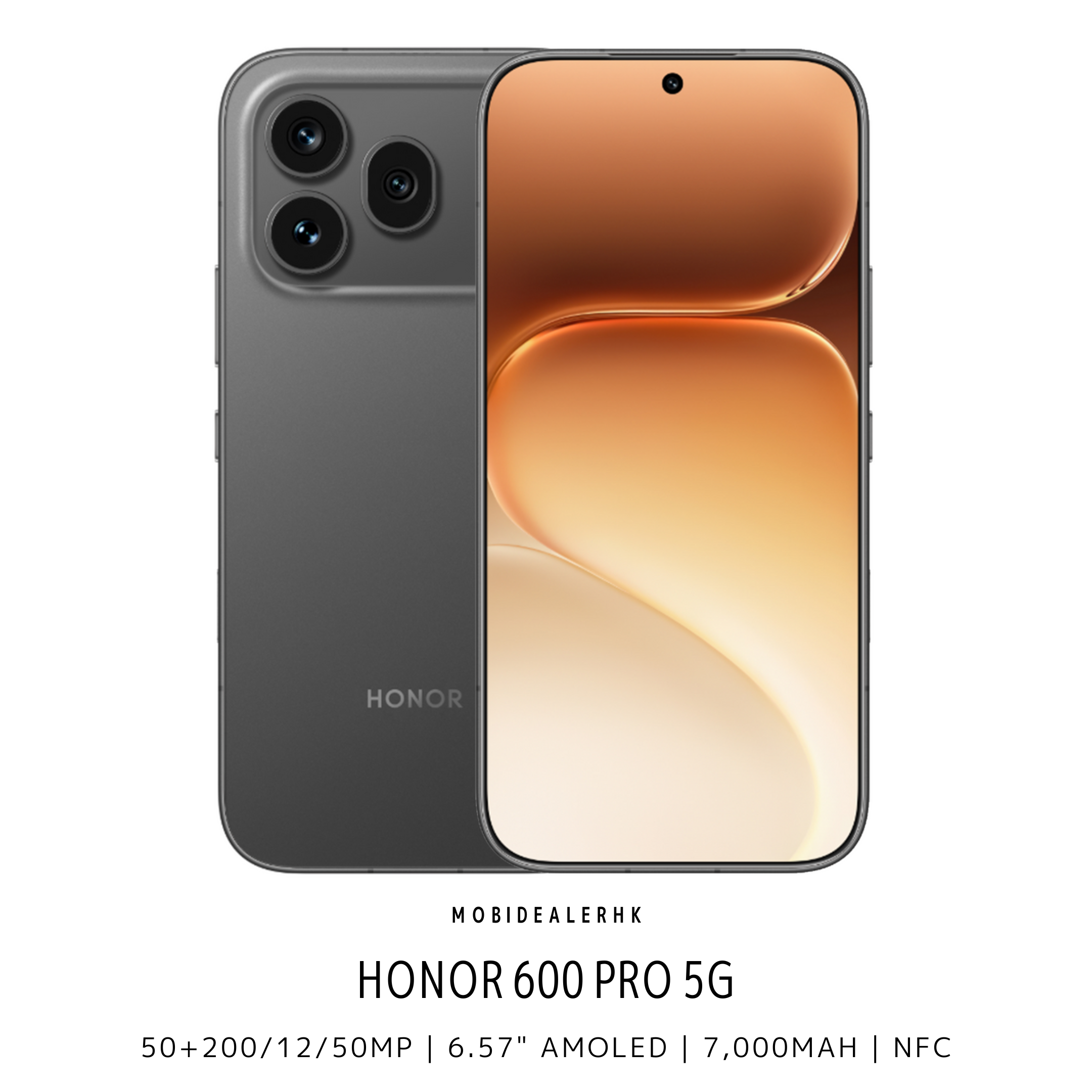 Honor 600 Pro | 榮耀 600 Pro | 5G | 智能手機 | 50+200/12/50MP | 6.57" AMOLED | 7,000mAh | NFC