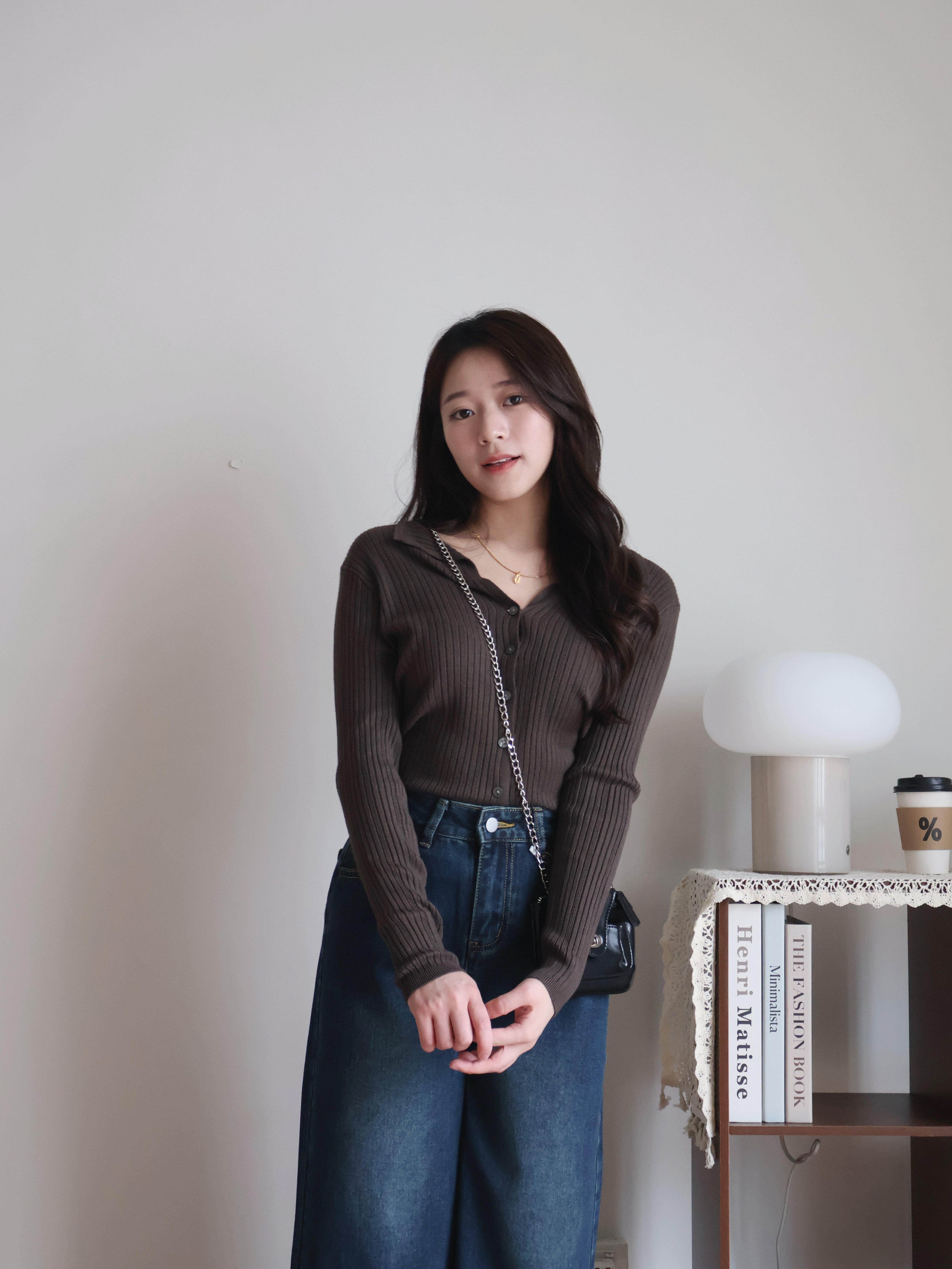 Quinn Knitted Cardigan | Brown