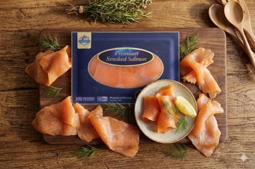 現貨下個星期出貨  PACIFIC SALMON挪威煙三文魚切片(100g) (急凍-18°C) 100克 