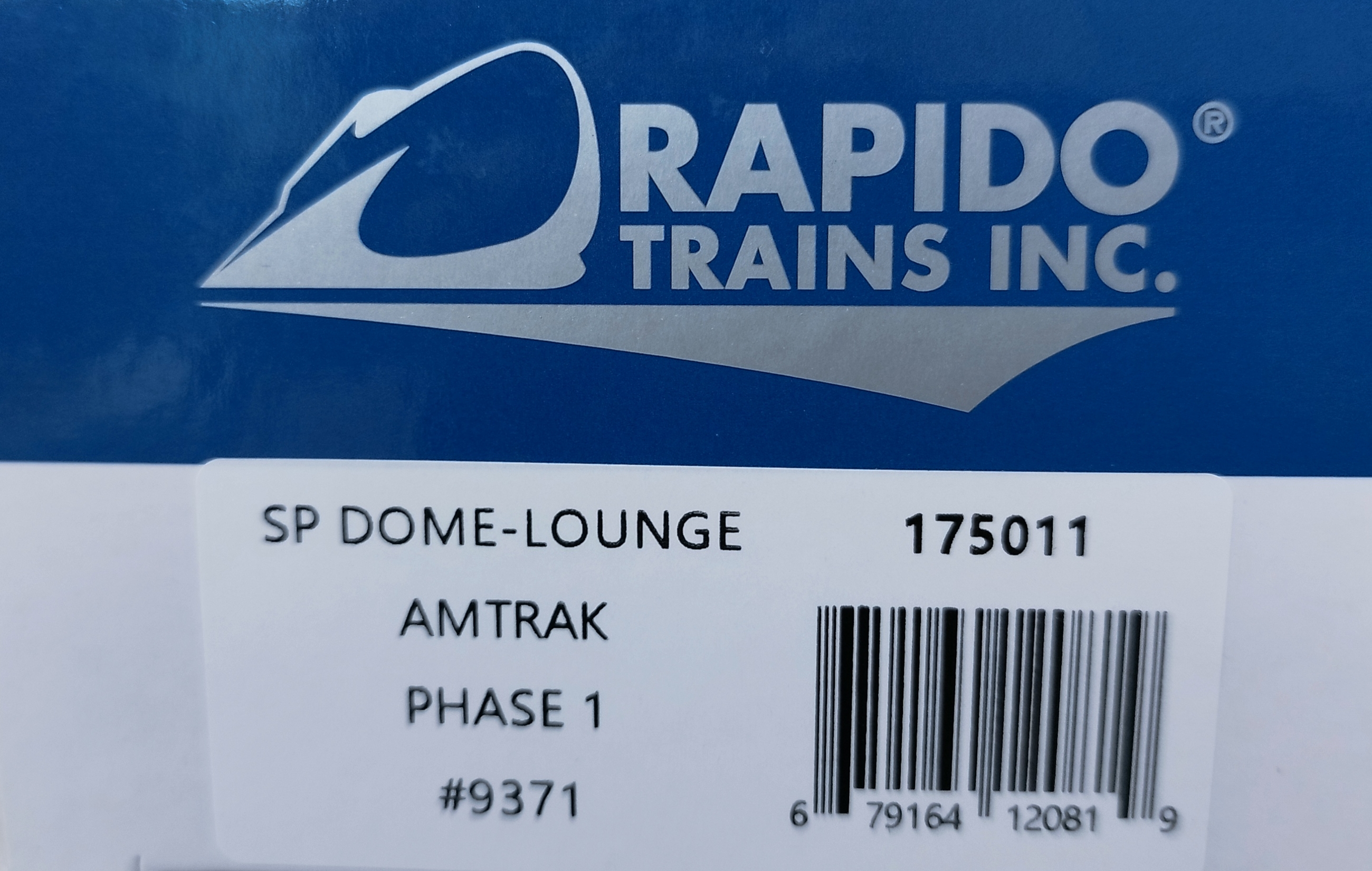 Rapido’s Amtrak 3/4 Dome Lounge HO with lights 