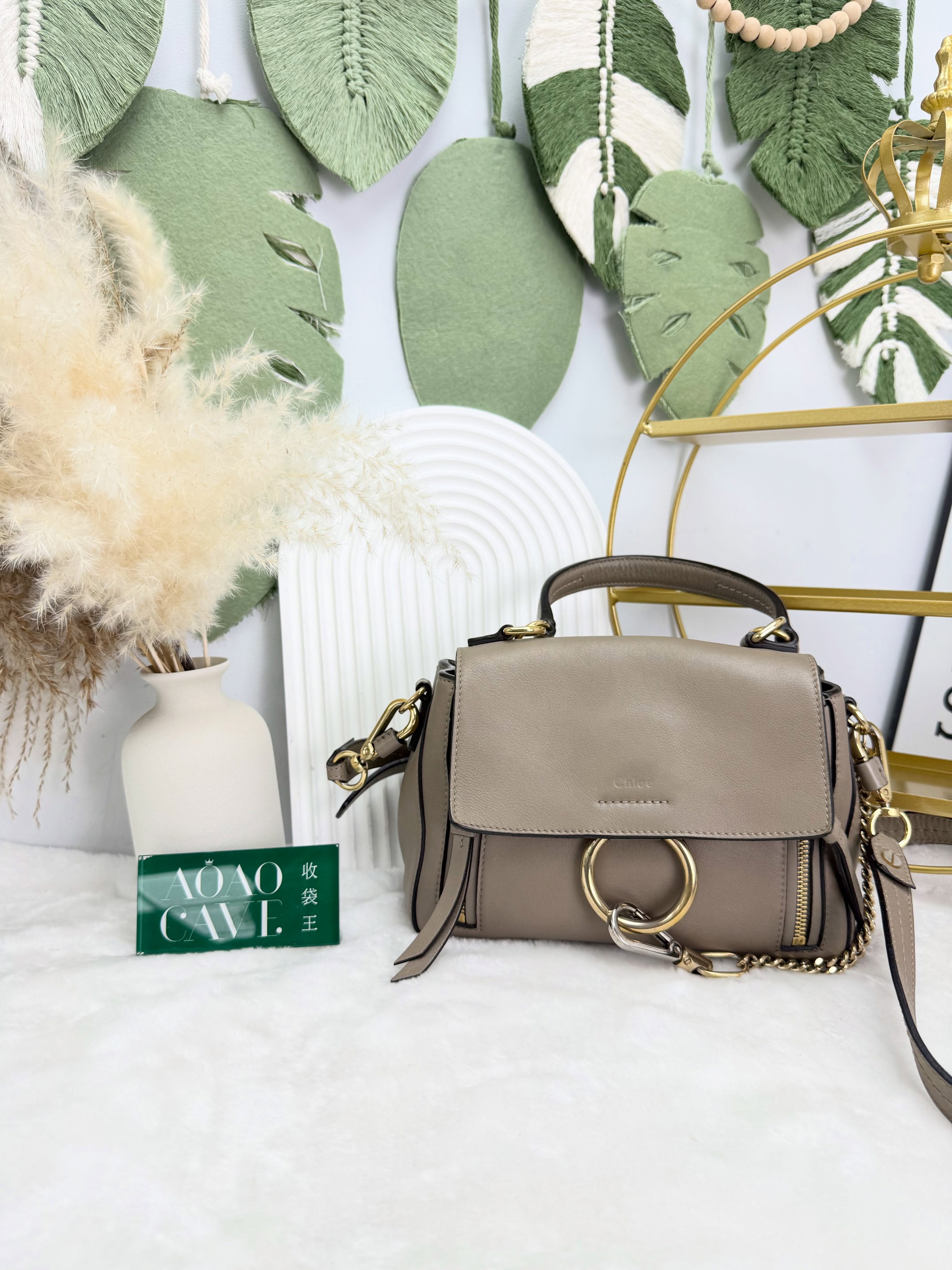Chloe ✨PRE OWNED 🛍️ 大象灰Faye Day mini 🤎