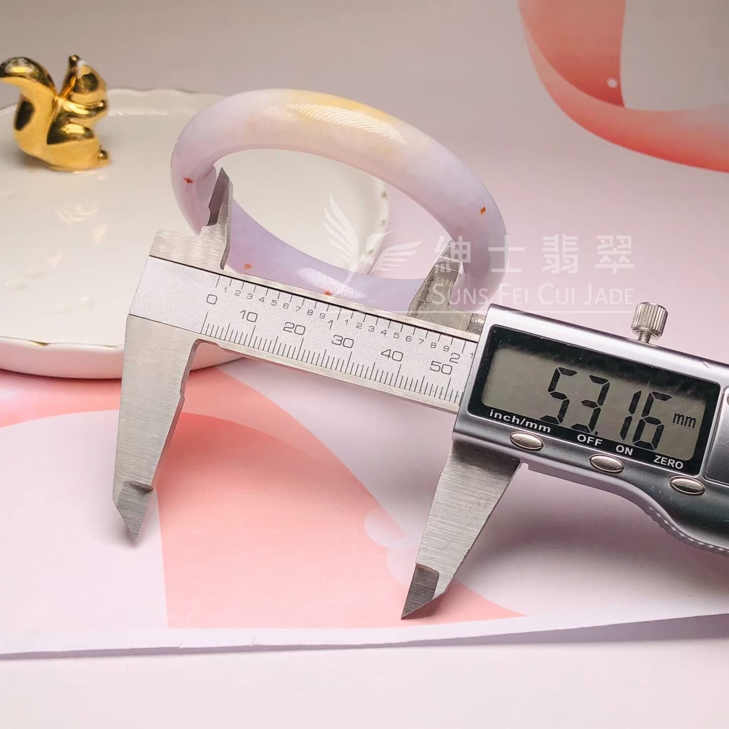 木那姐堆灑金福鐲53.1mm