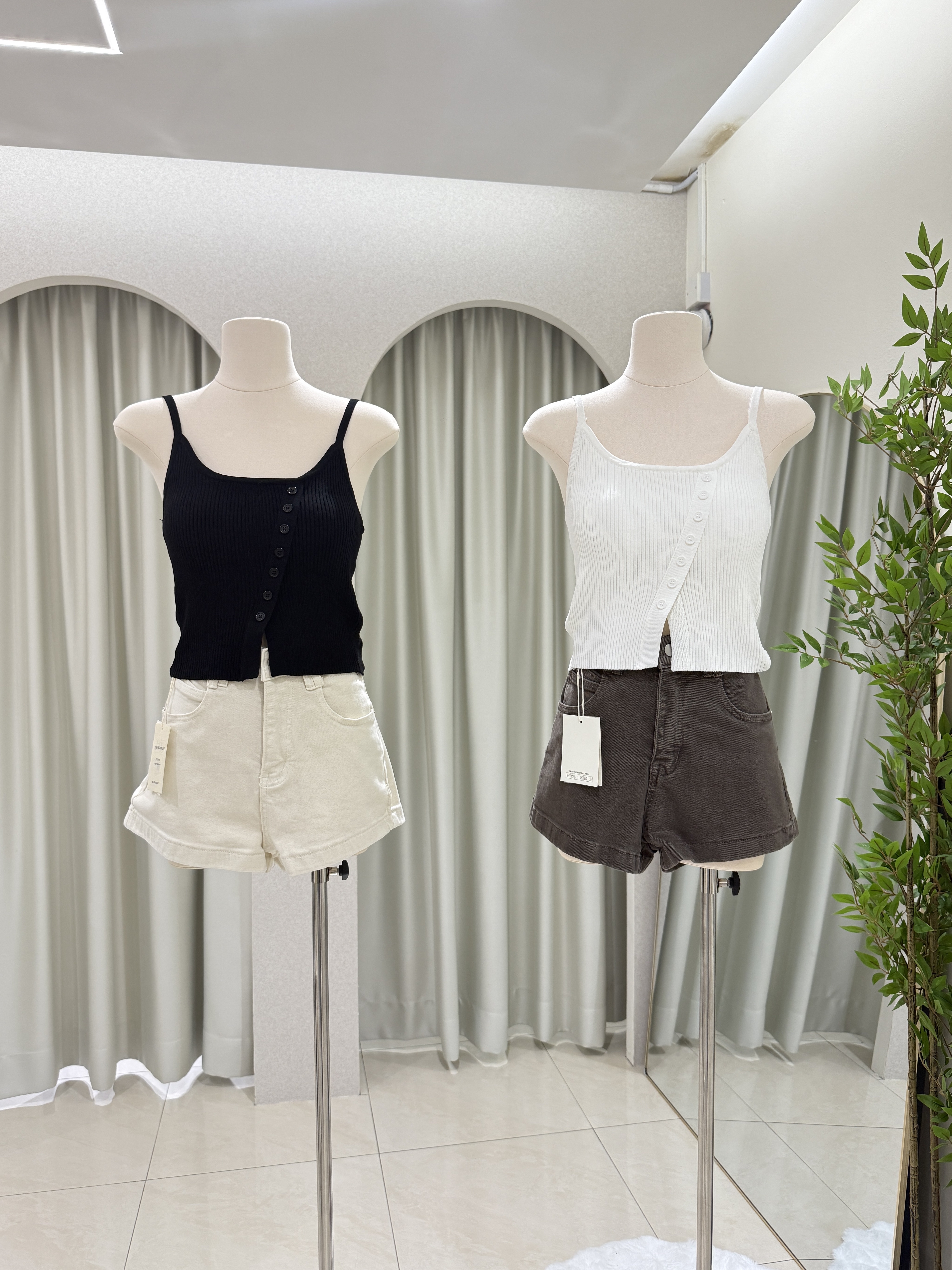 7208  辣妹斜纽胸垫吊带