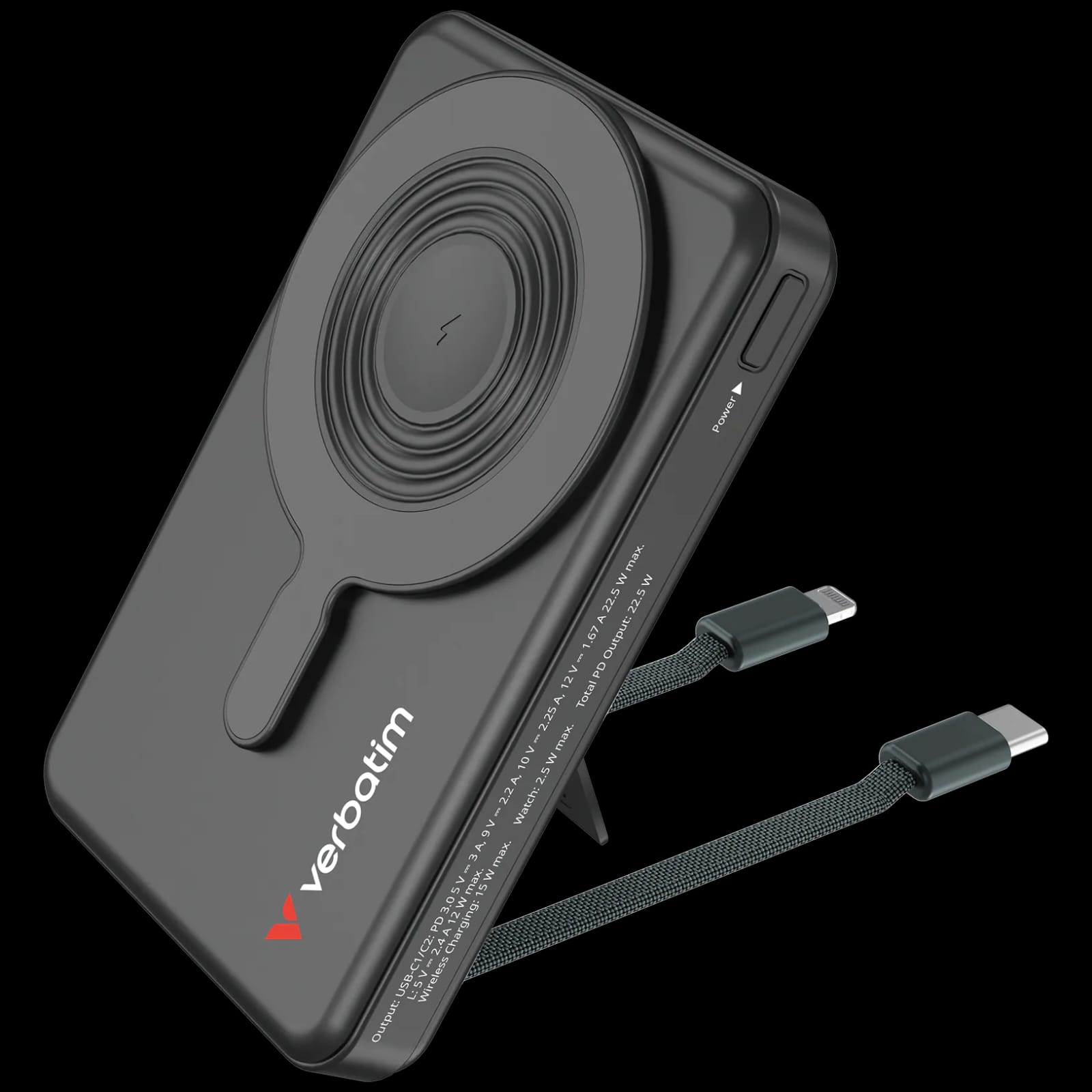 Verbatim Charge 'n' Go C+L & Display 10000mAh 無線充電行動電源