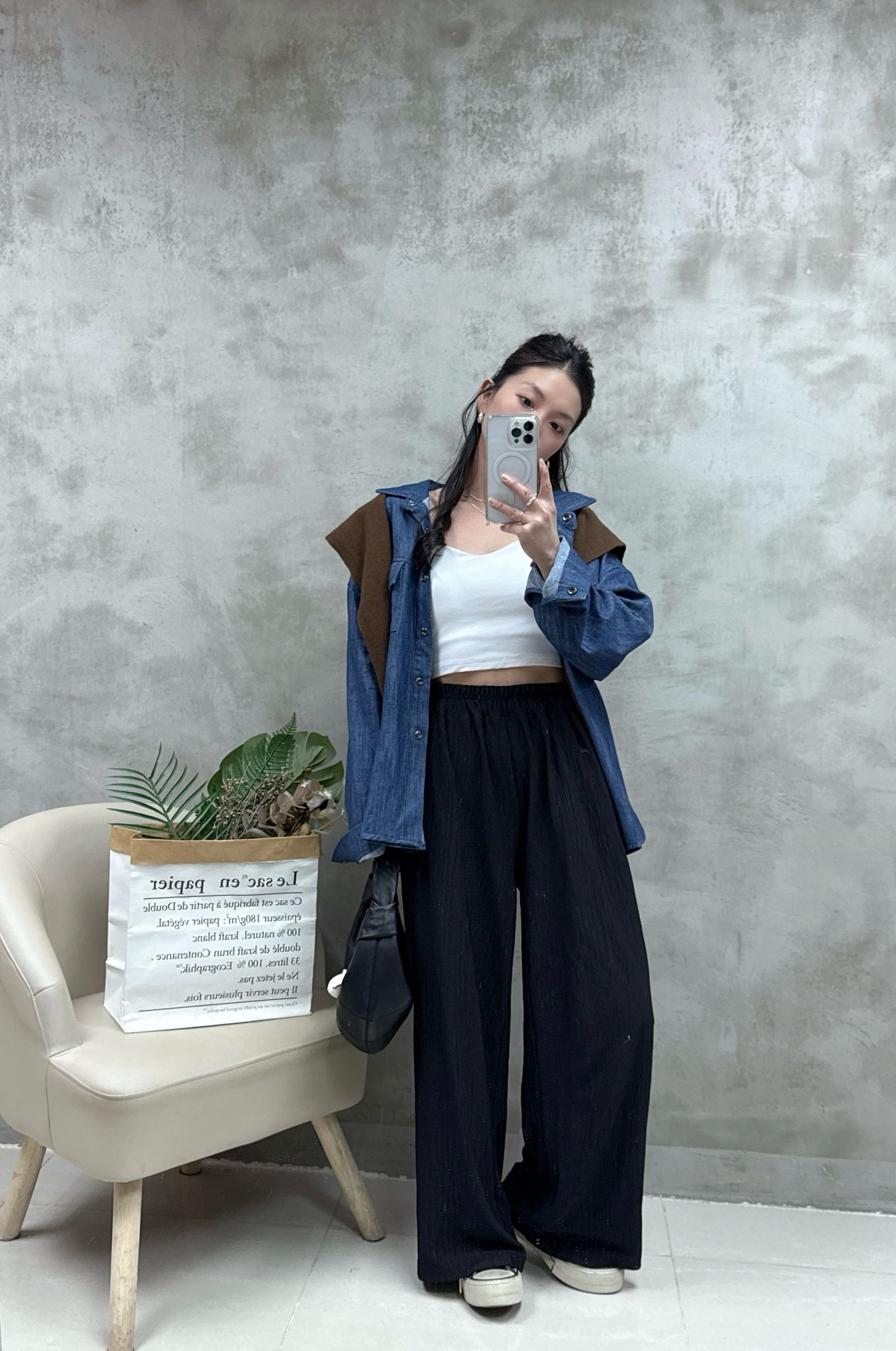 型領幼帶暗紋Bra top