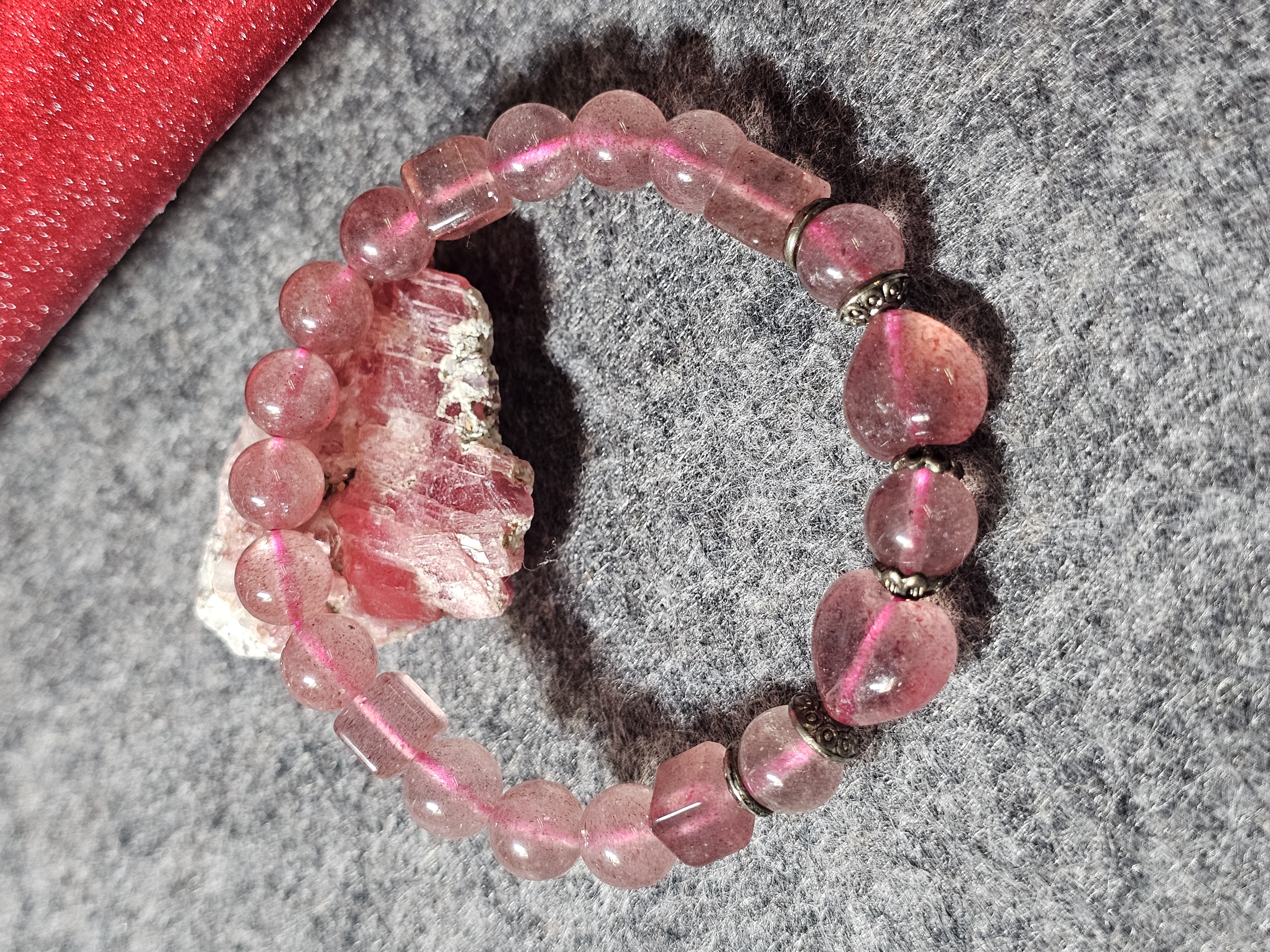 草莓晶藏銀手鏈