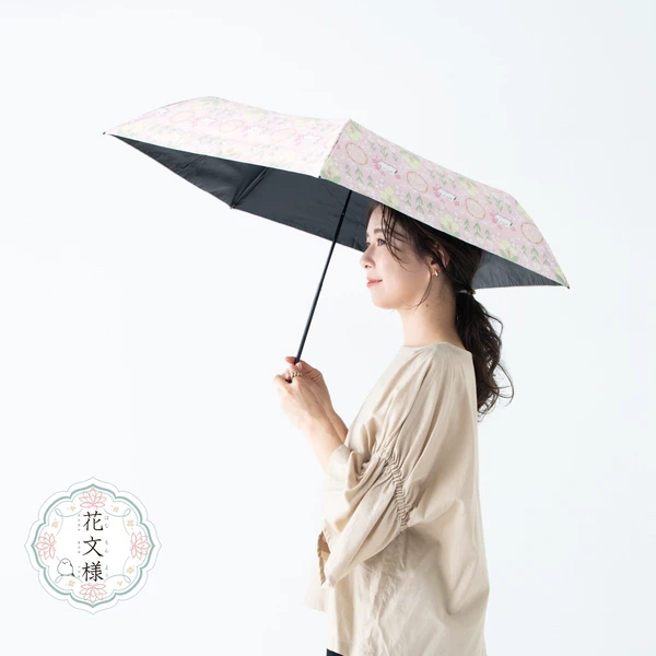 日本花文樣50cm長尾雀輕量迷你傘