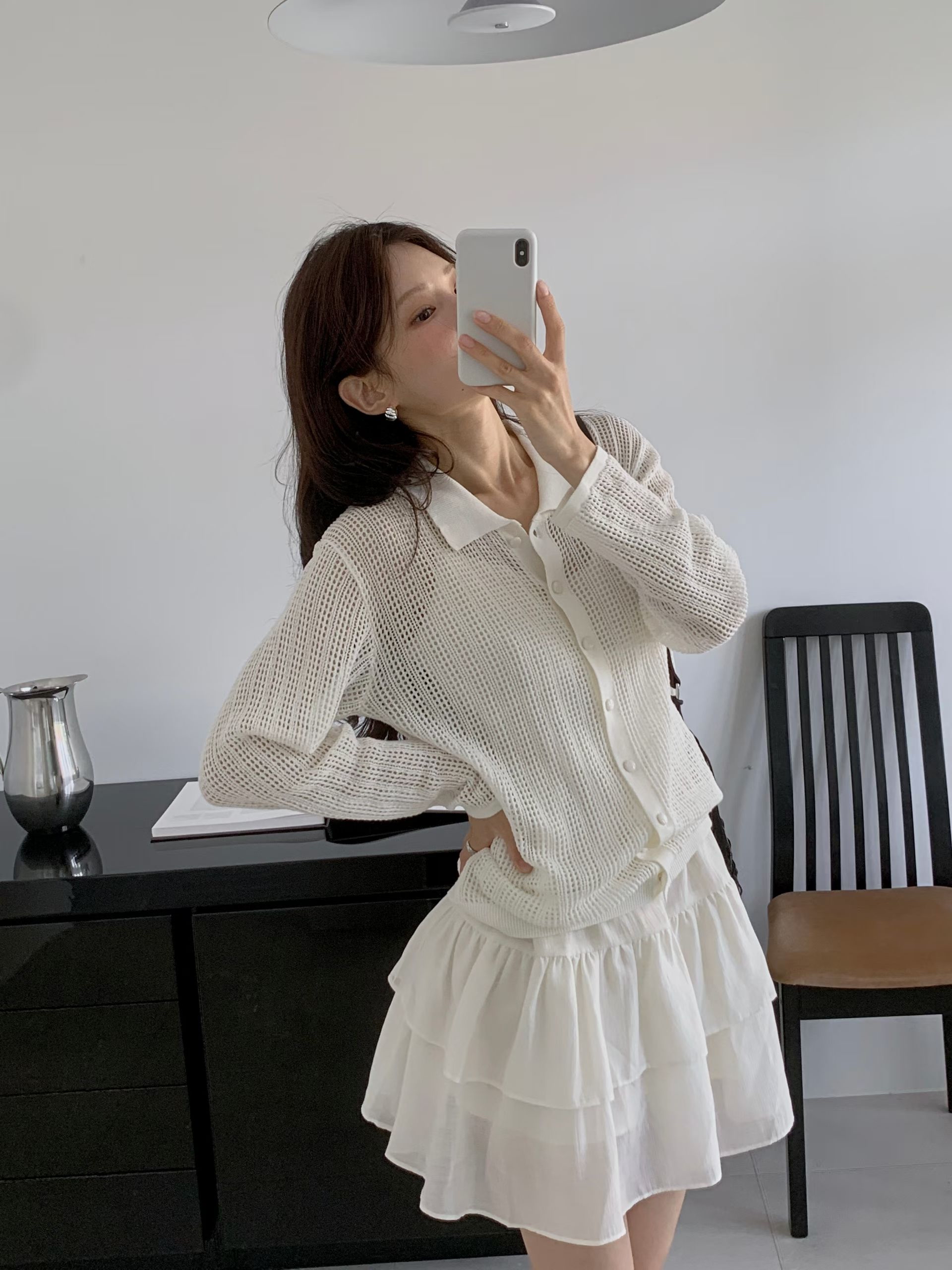 Summer open knitted cardi