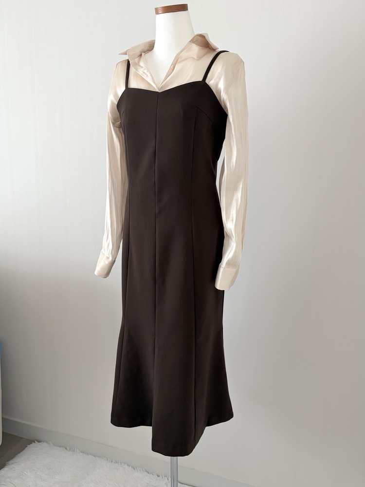 Contour Slip Dress (Grey)