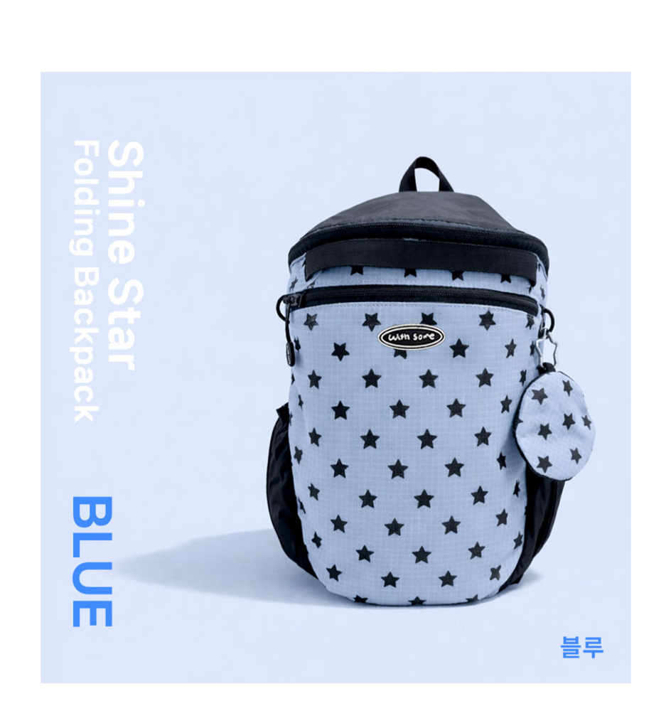 韓國WITH SOME Shine Star Folding Backpack
