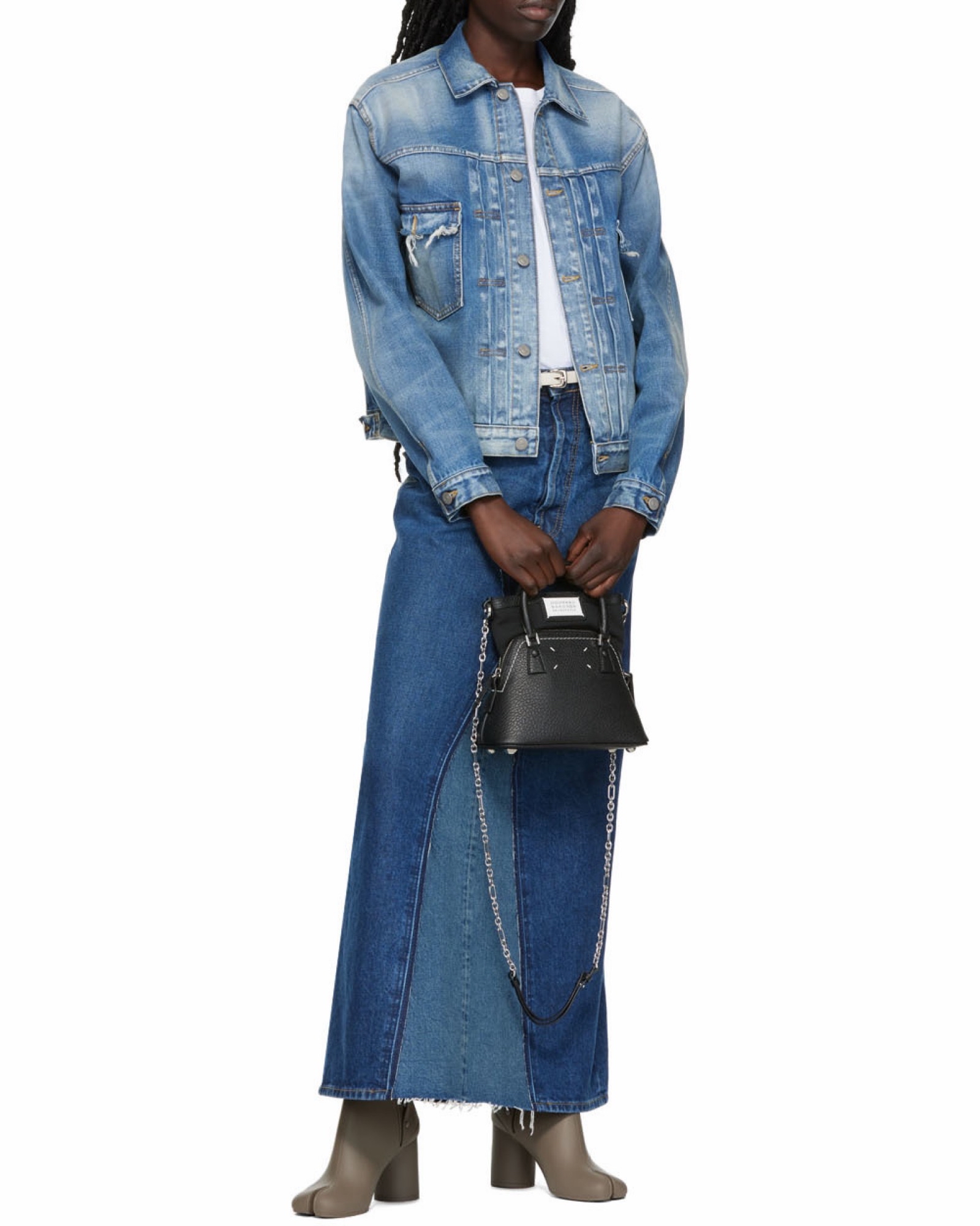 Maison Margiela 女士 微型5AC 徽標單肩包均碼碼MICRO、22cm*10cm*15cm 