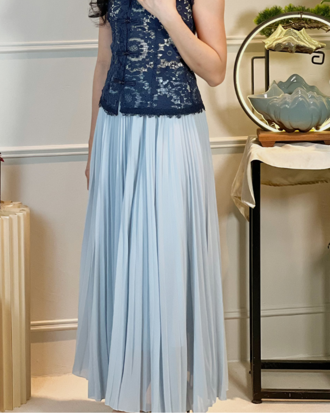 5104 Quintina Pleated A Line Skirt 