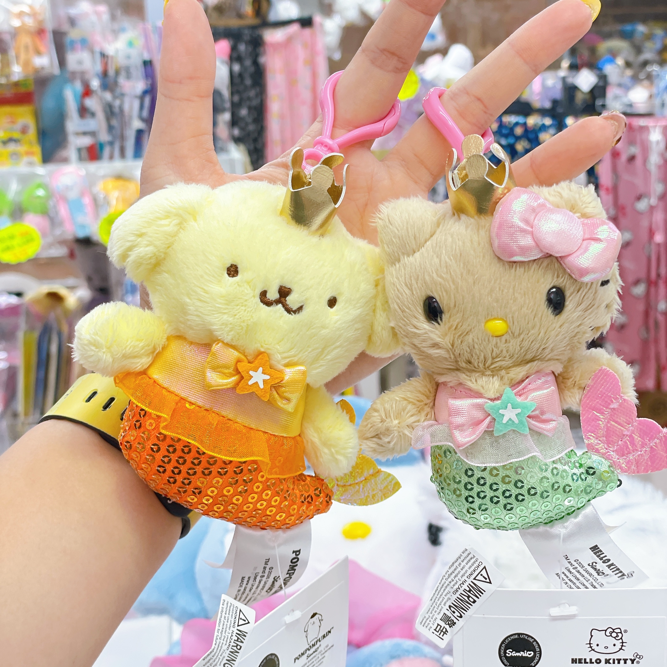 原裝行貨Sanrio夏天美人魚系列Kitty布甸狗公仔/掛飾