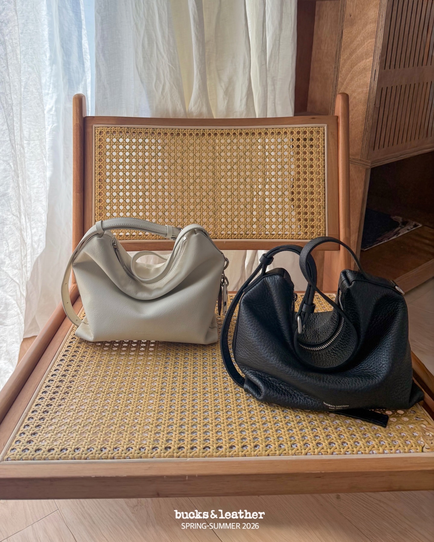 預購_牛皮亮面 / 荔枝紋 Low Bag (S) By Bucks & leather