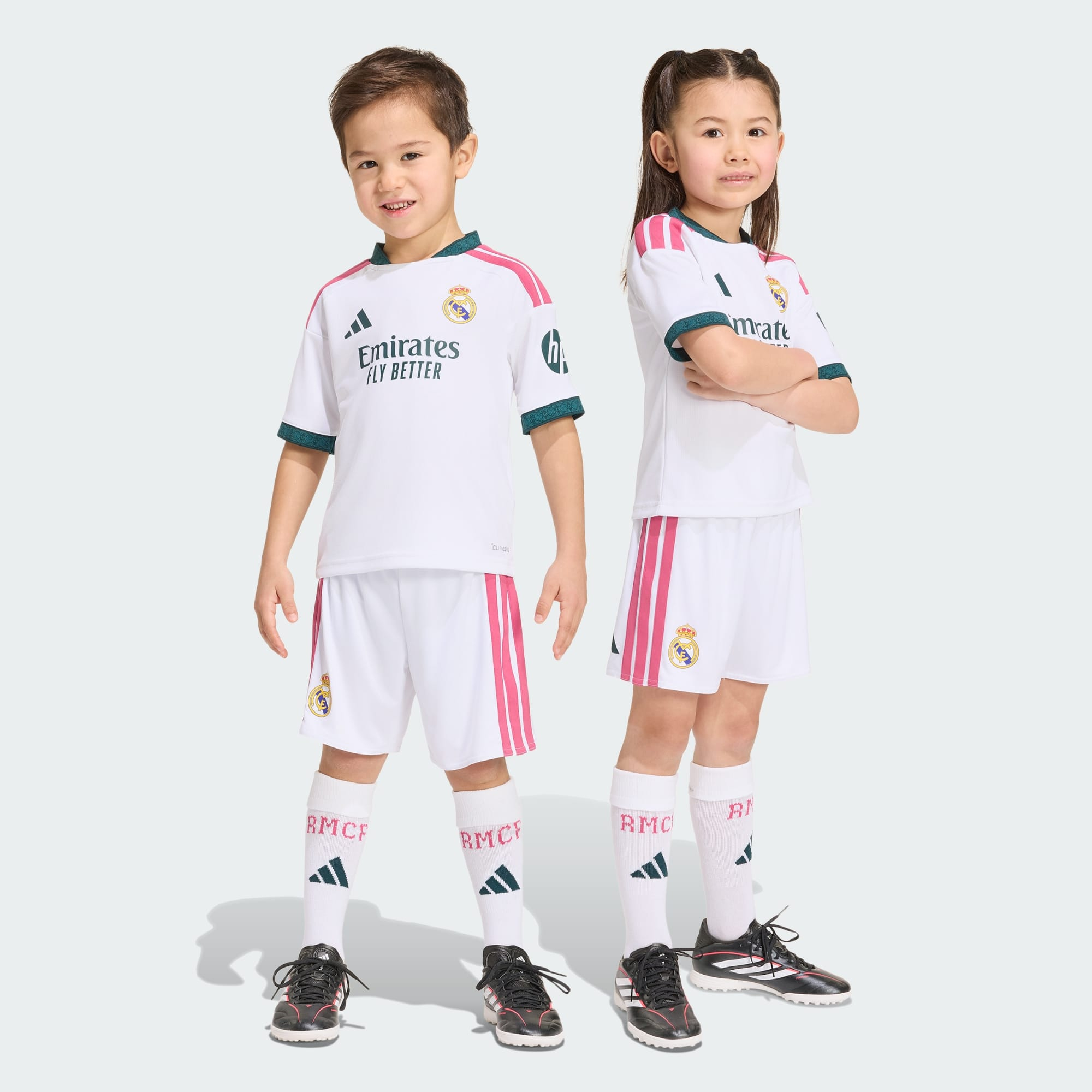 ⚪👶🏻 Adidas Real Madrid 皇家馬德里 2026-27 主場幼童裝球衣三件套裝 (可加印字章) KC3946