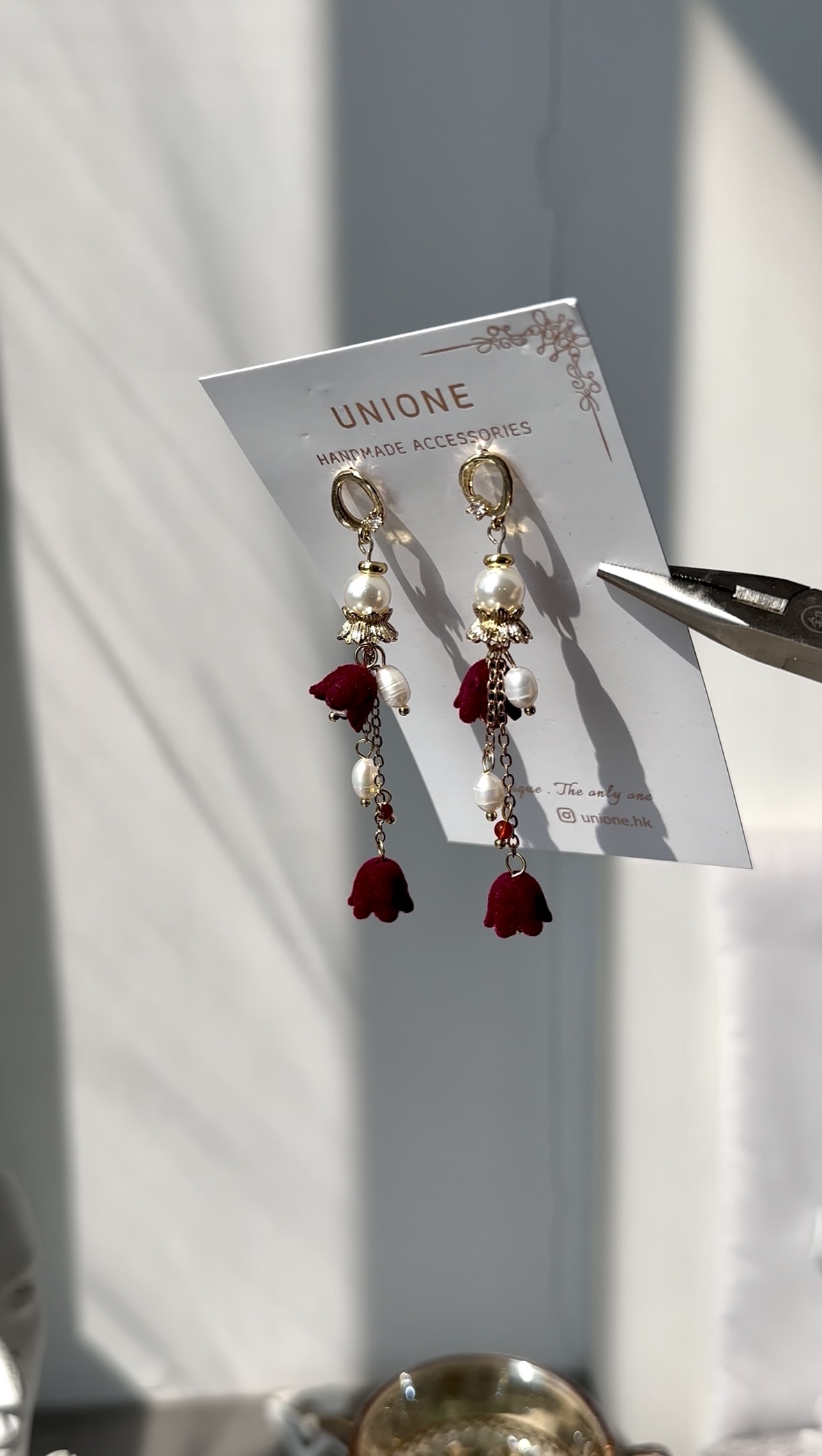 玫瑰花串耳環🌹