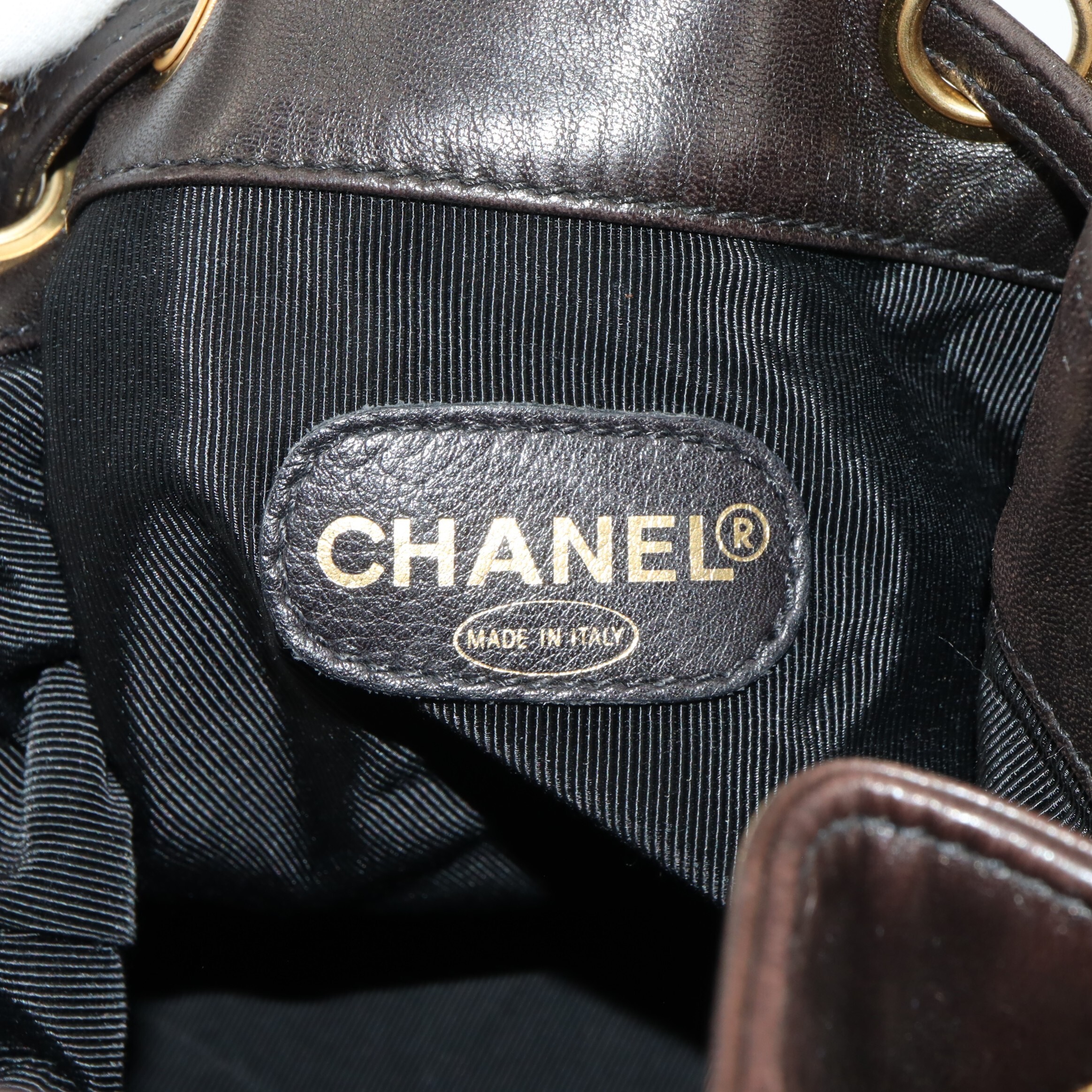 Chanel Coco Mark Drawstring Bucket Shoulder Bag