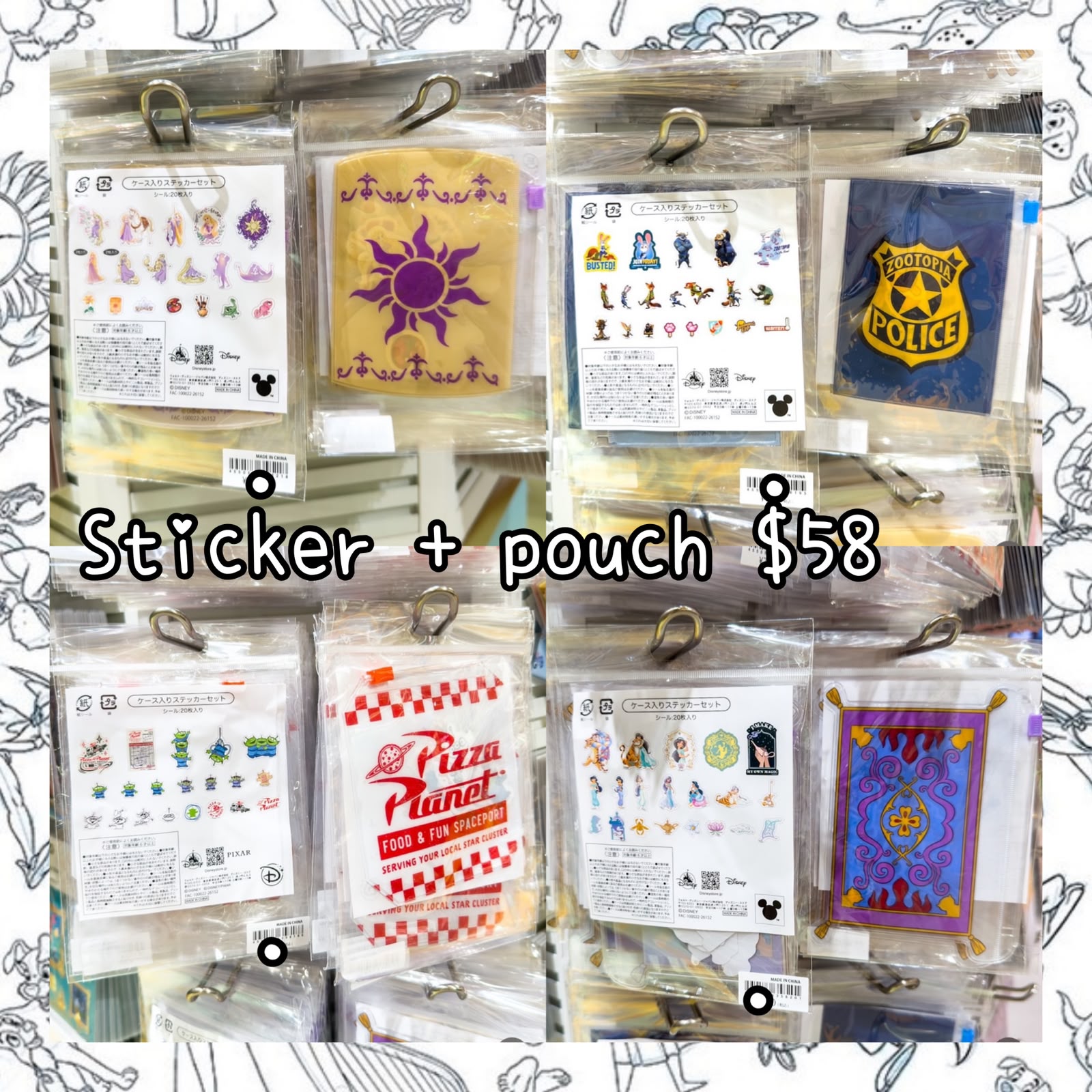 ：日本：STICKER COLLECTION STICKER + POUCH