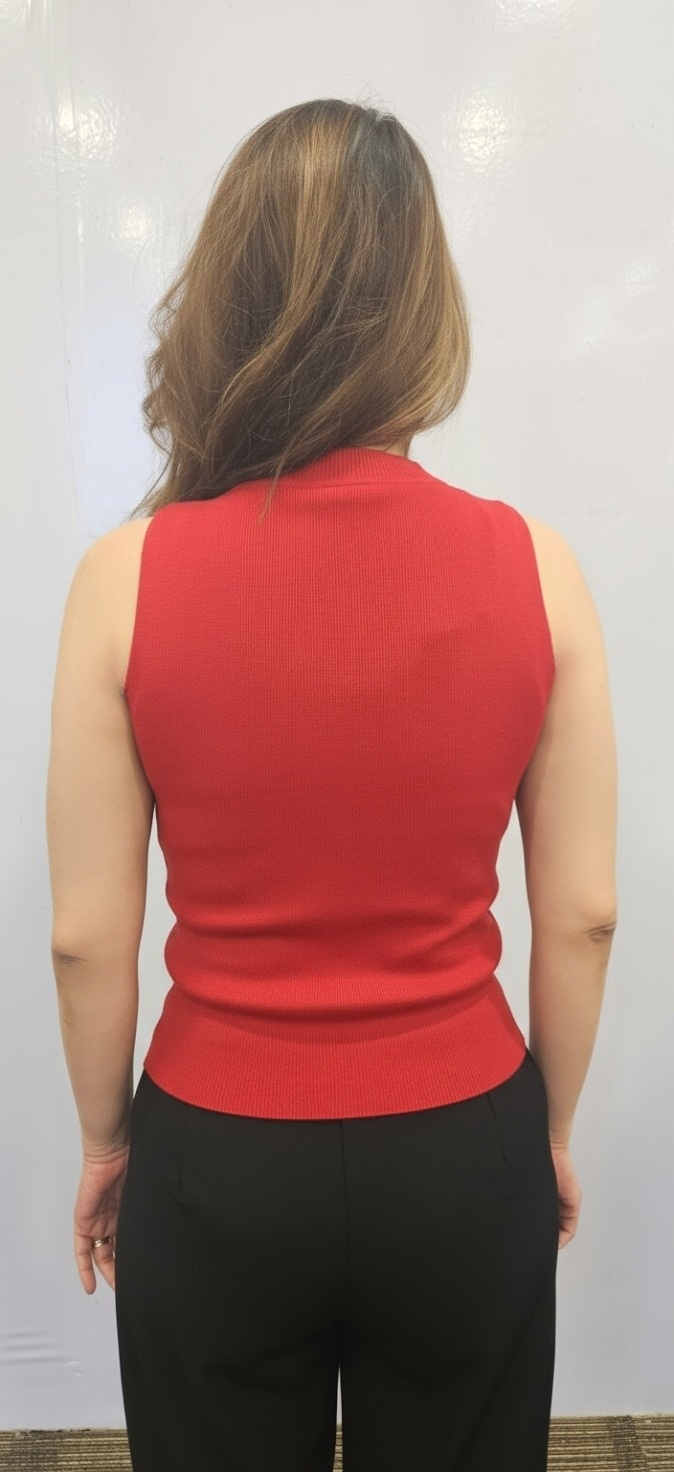 Sleeveless Ribbed Knit Tank