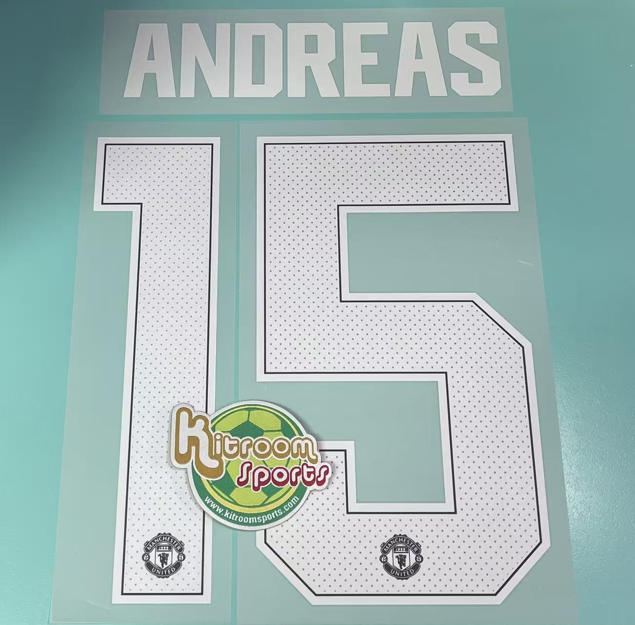 2018-19 Manchester United Home UCL Nameset #15 ANDREAS