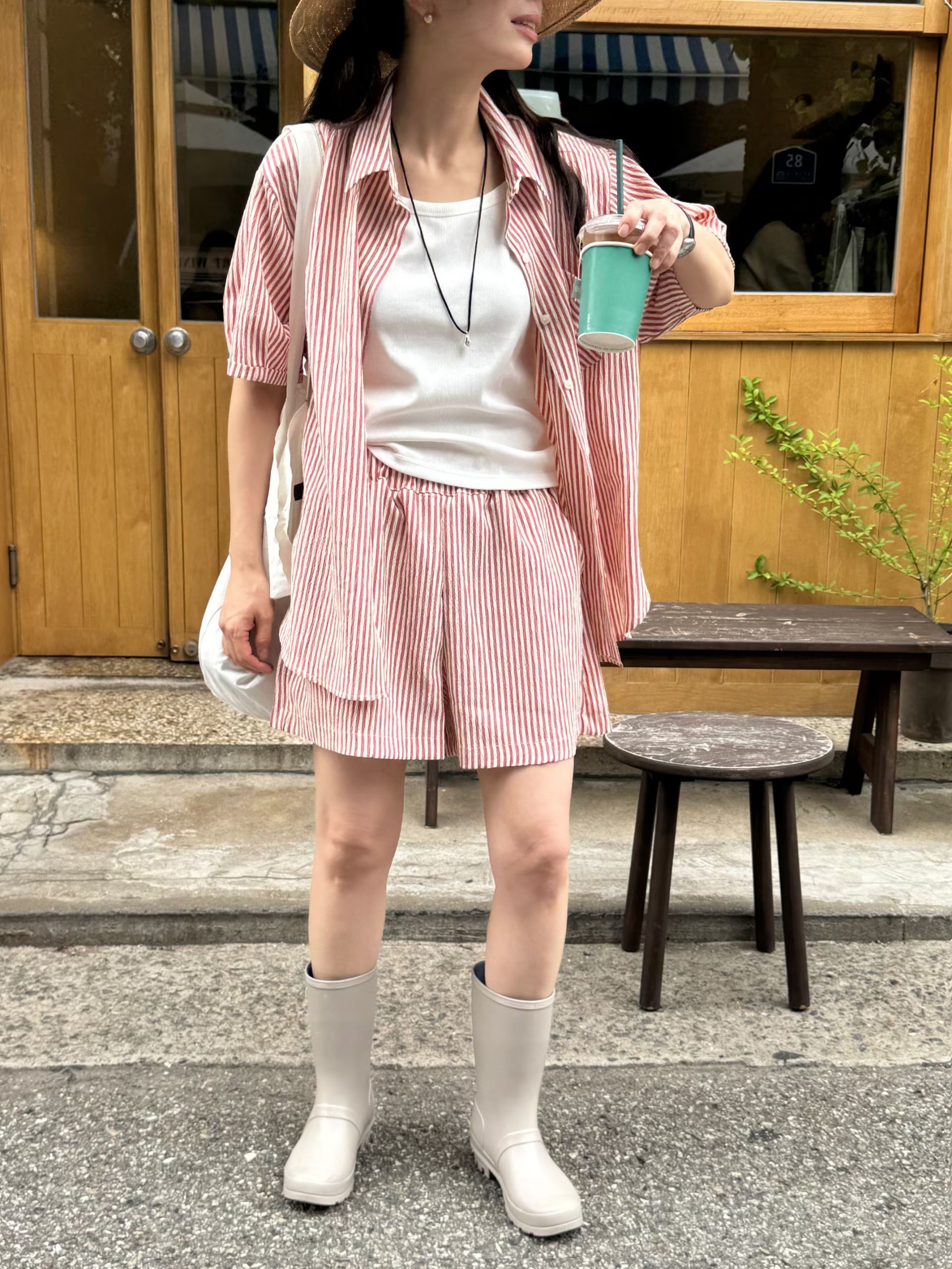 🇰🇷東大門女裝 | stripe shorts 