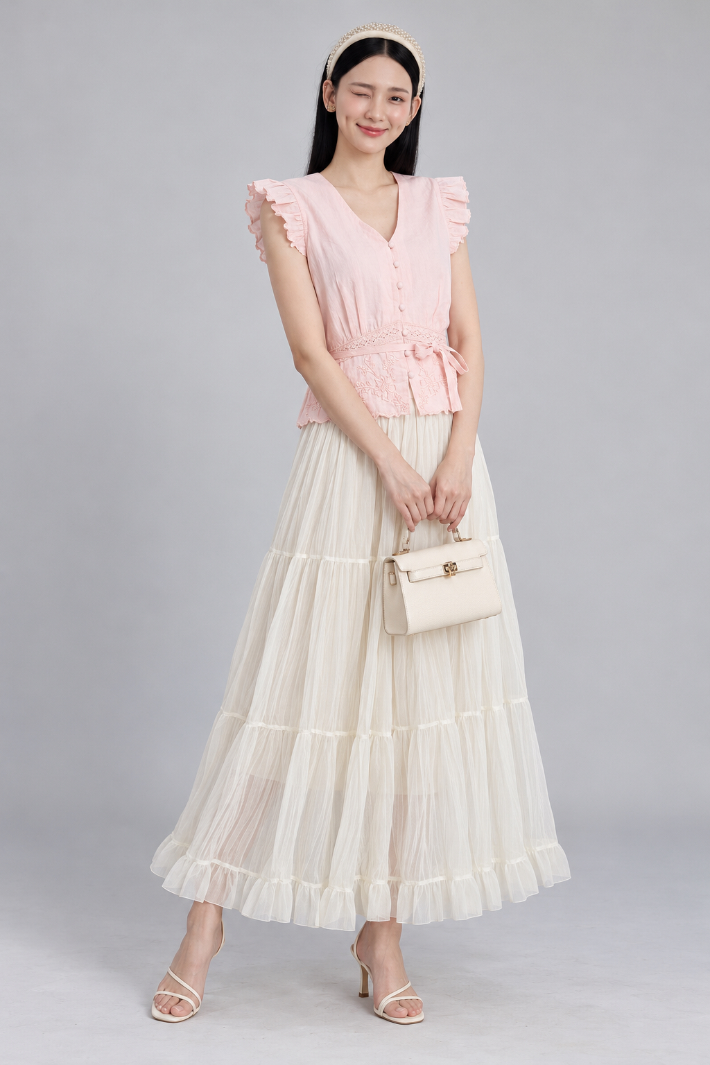 952 Ethereal Tiered Tulle Skirt