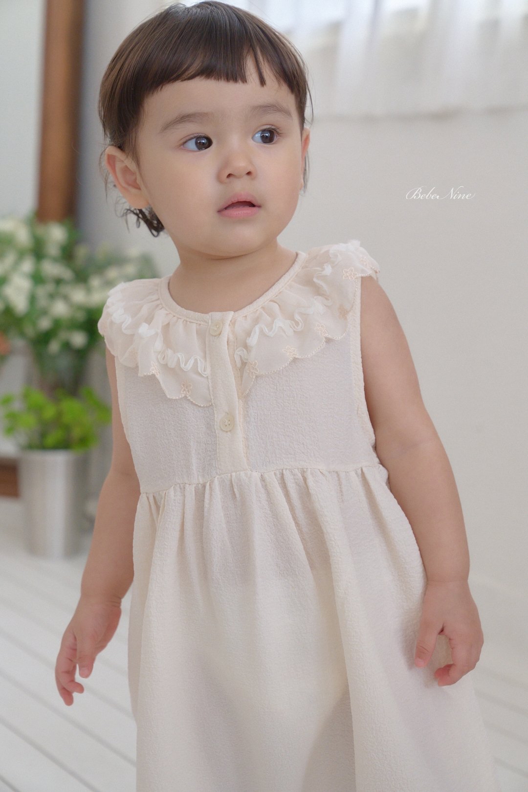 ☀️預訂 韓國直送☀️🇰🇷Bebenine兩色蕾絲花邊背心連身服