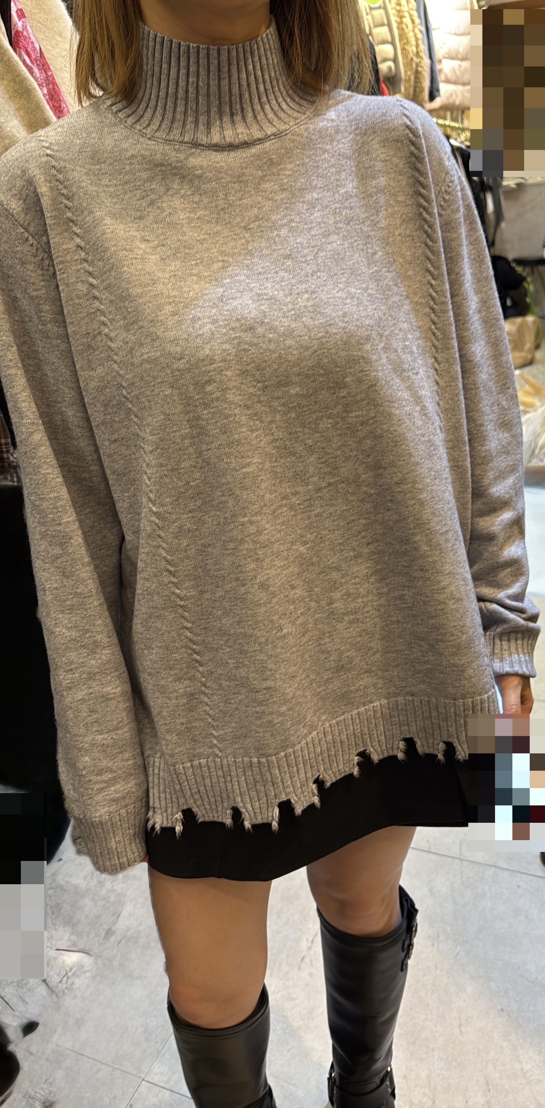 凹凸腳滑針織冷Top 