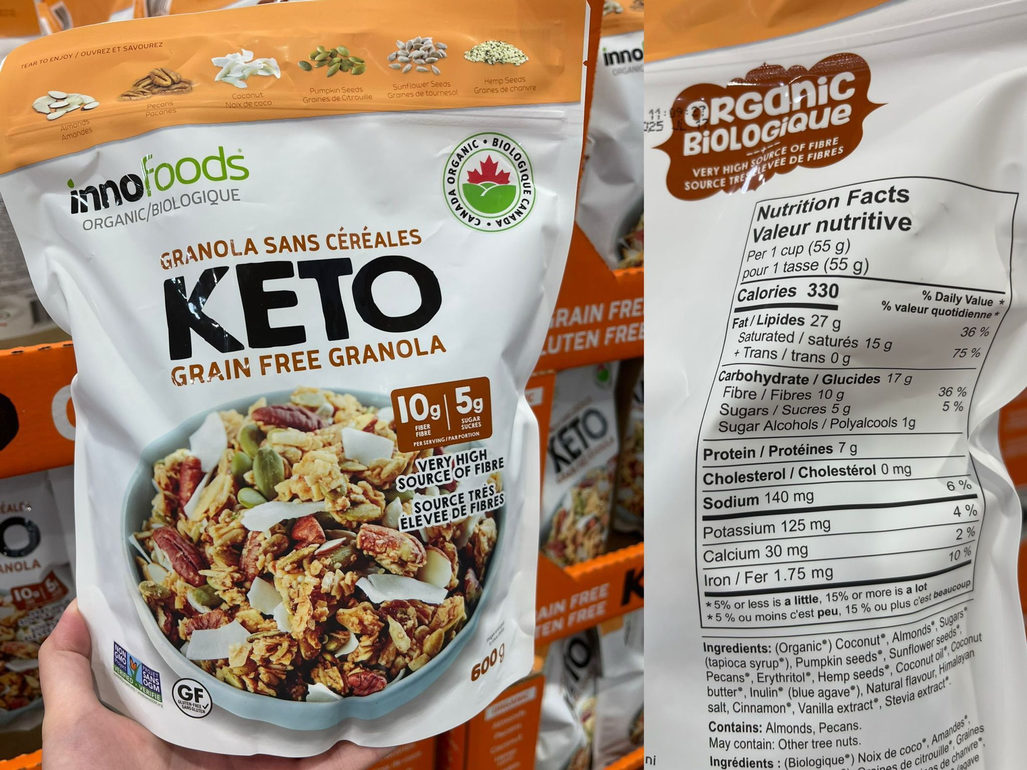 加拿大直送-Innofoods Organic KETO Granola 600g