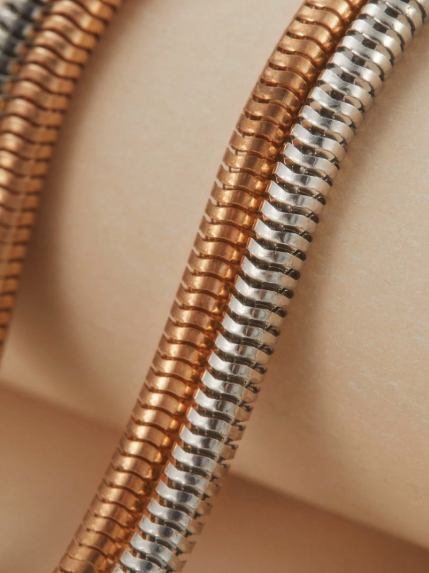 Unity Loop Duo Chrome Necklace