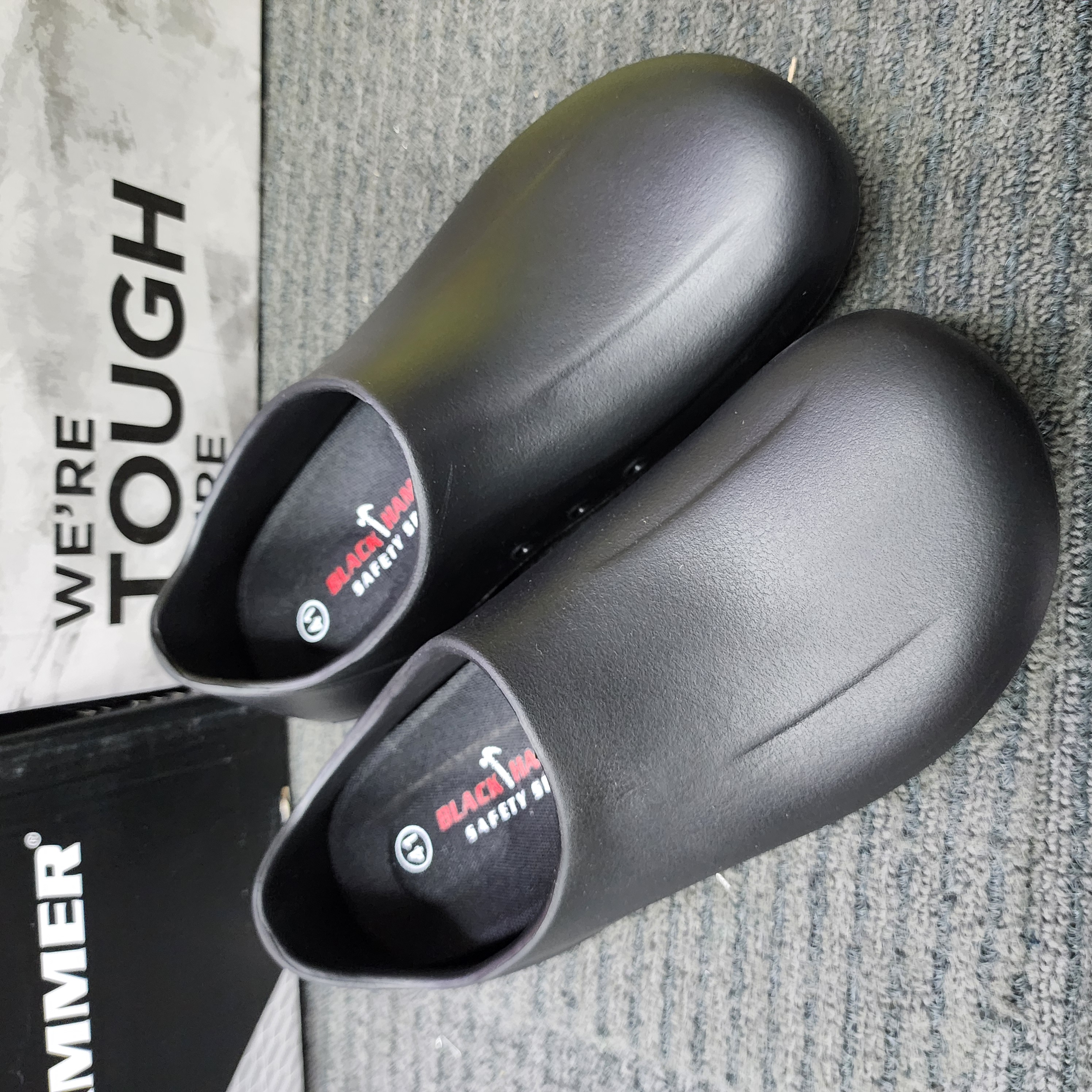 Black Hammer Black Safety Clogs BHC S077 OR S077T BESI  For Kitchen Lab 077 Kitchen Dapur Waterpoof Laboratorium Flat Shoes Kasut Keselamatan