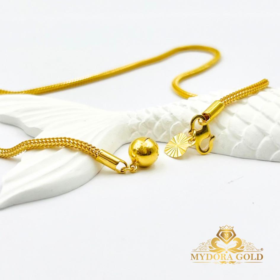 MYDORA Rantai Kaki Pandora + bell l EMAS 916/22K