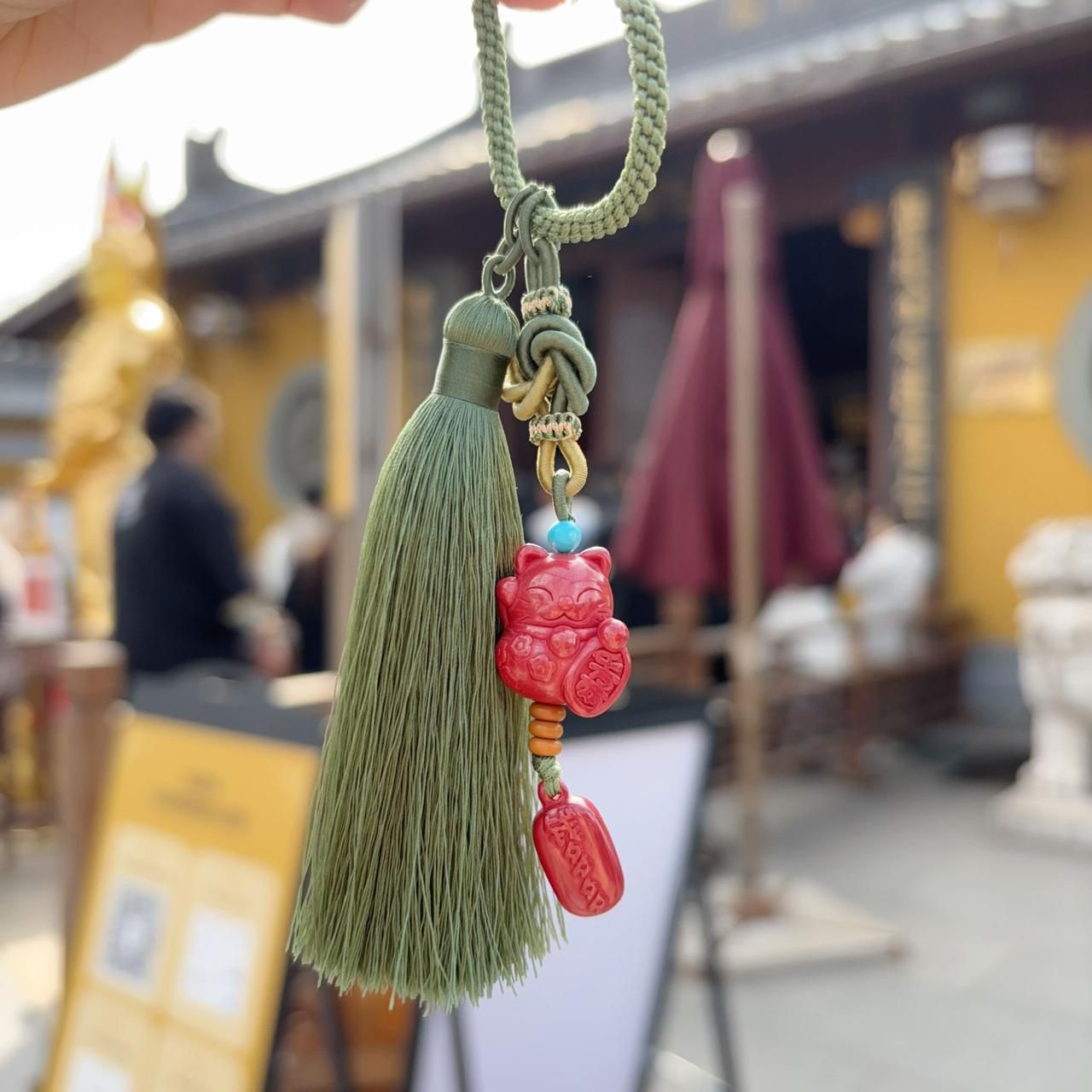 杭州靈順寺招財貓掛飾（已開光）